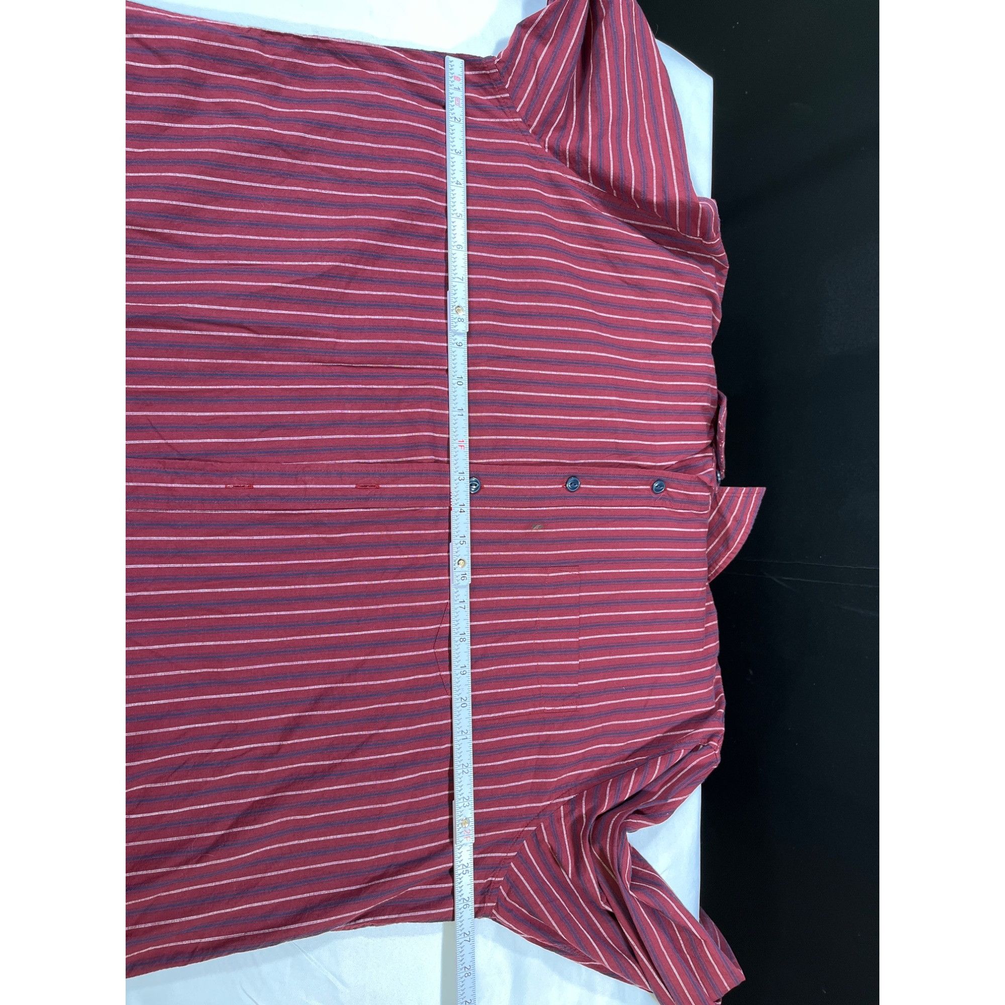 Dockers Dockers SKU 7622 Red Striped Button Up Long Sleeve Shirt Siz Size US XL / EU 56 / 4 - 3 Thumbnail
