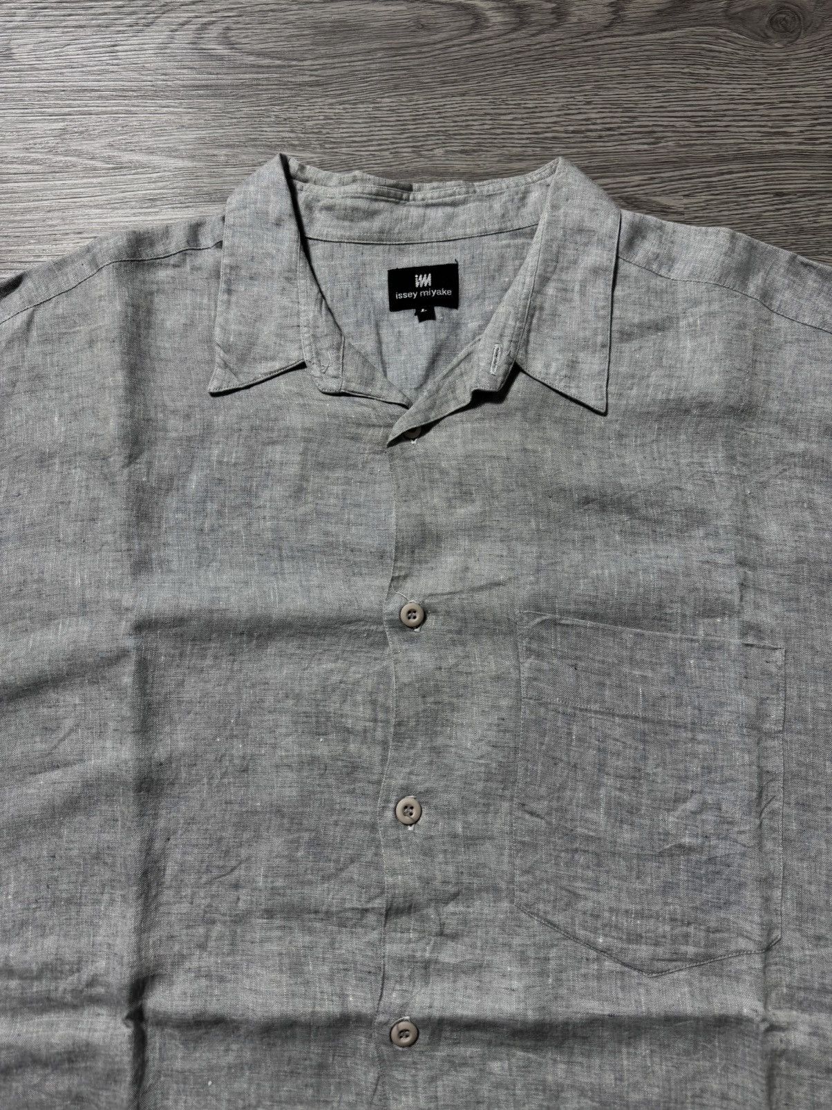 Issey Miyake 💥LAST SALE💥Issey Miyake Linen Button Up Shirt Size US L / EU 52-54 / 3 - 2 Thumbnail