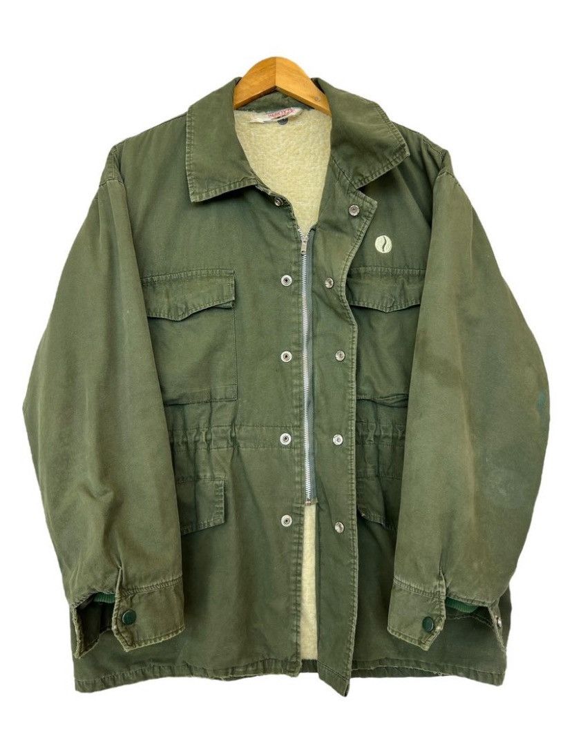 Vintage Vintage 80s M 65 Military Field Jacket Fleece Green Size US L / EU 52-54 / 3 - 5 Thumbnail