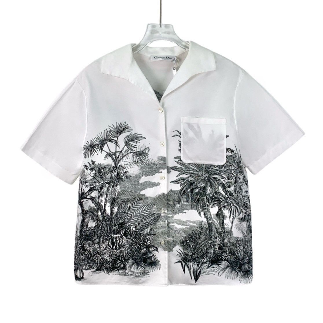 Dior White Short-Sleeve Jungle Print Button-Up Shirt Size US XS / EU 42 / 0 - 1 Thumbnail