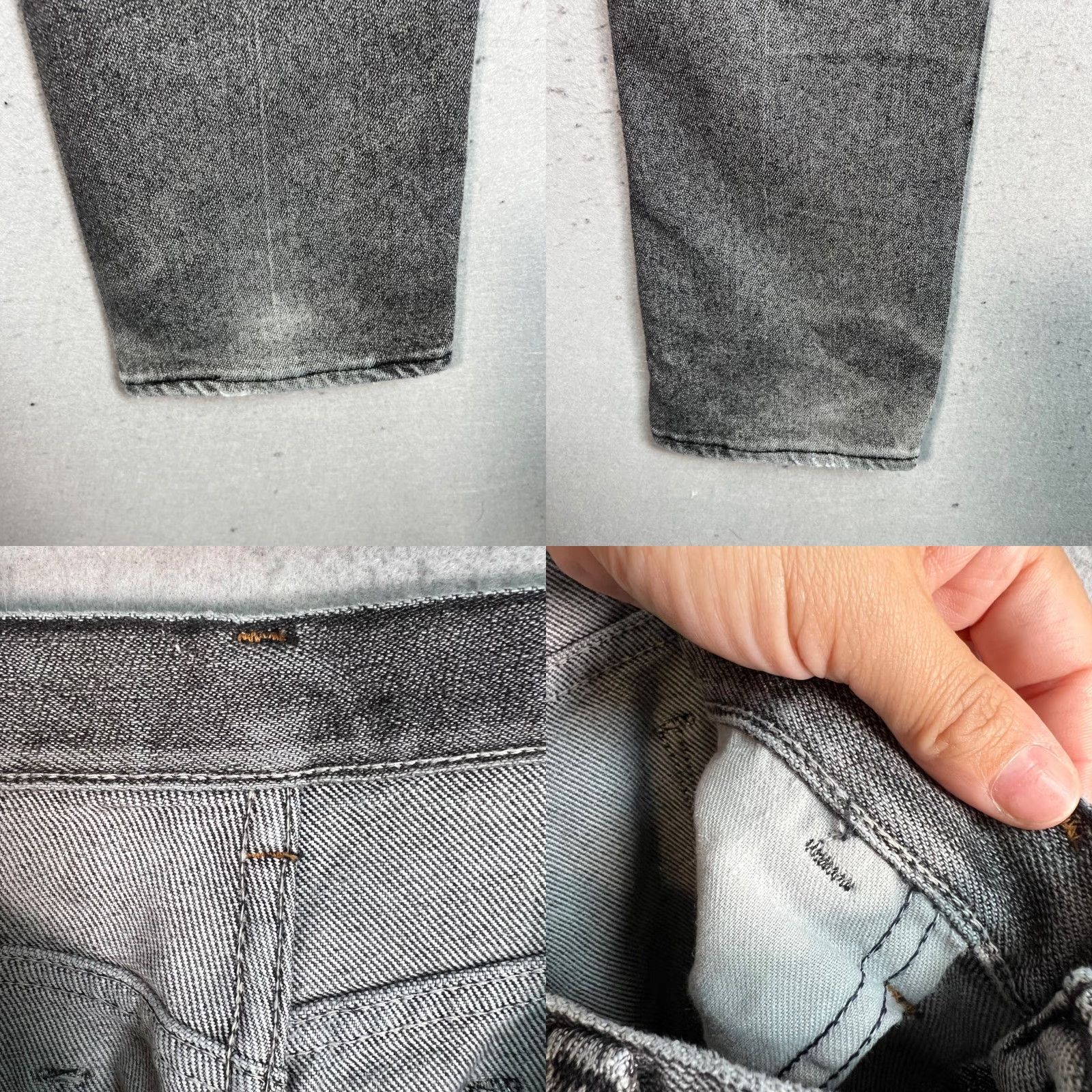 Wrangler Wrangler Gray Distressed Straight Leg Mens Denim Jeans Size 32 Size US 32 / EU 48 - 8 Thumbnail