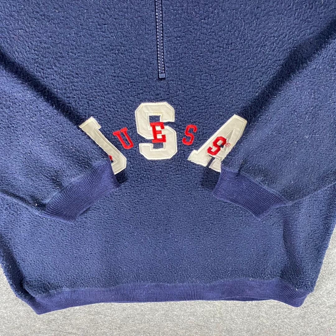 Guess Vintage 90s Guess Polartec Half Zipper Sweatshirt Size US L / EU 52-54 / 3 - 5 Thumbnail