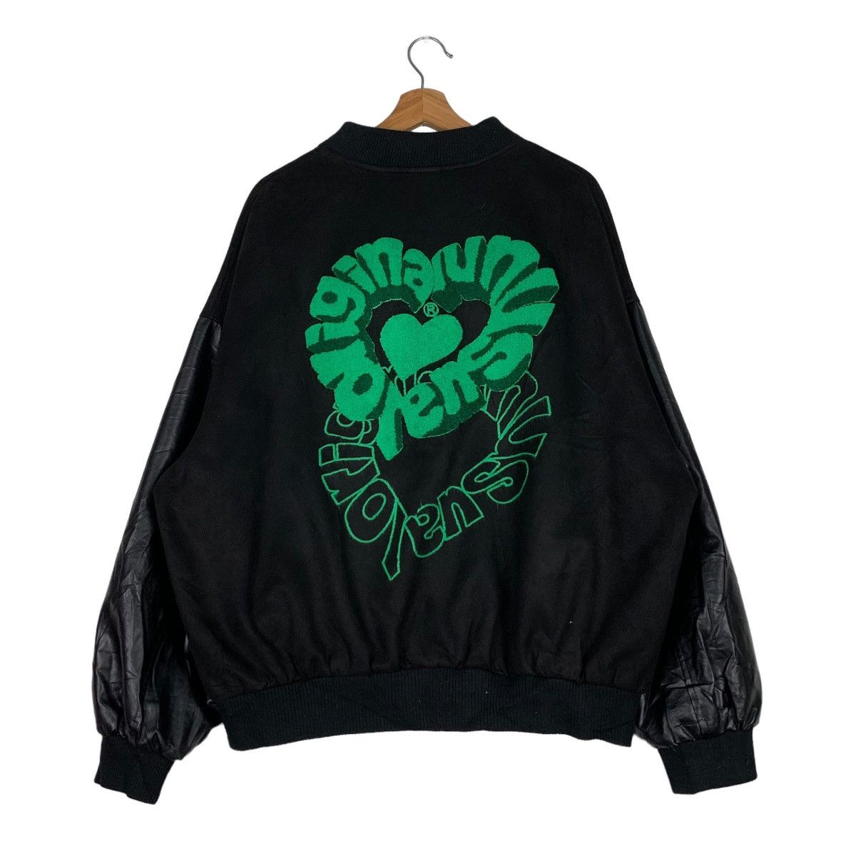 UNUSUAL ORIGINAL Big Logo Oversized Bomber Jacket #0907-C40