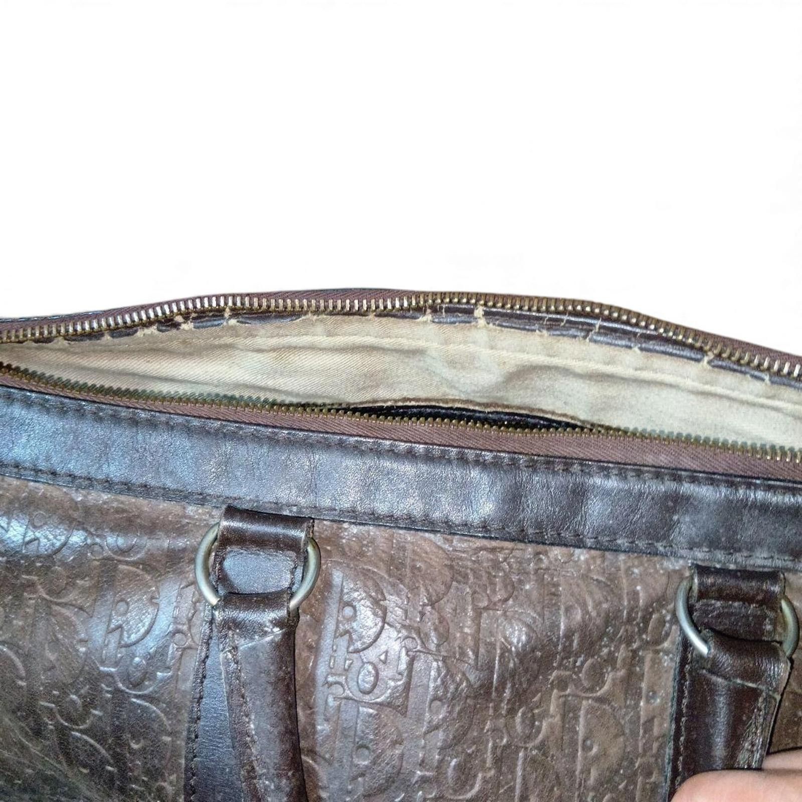 Dior Dior - Boston Brown Leather Travel Bag Size ONE SIZE - 8 Thumbnail