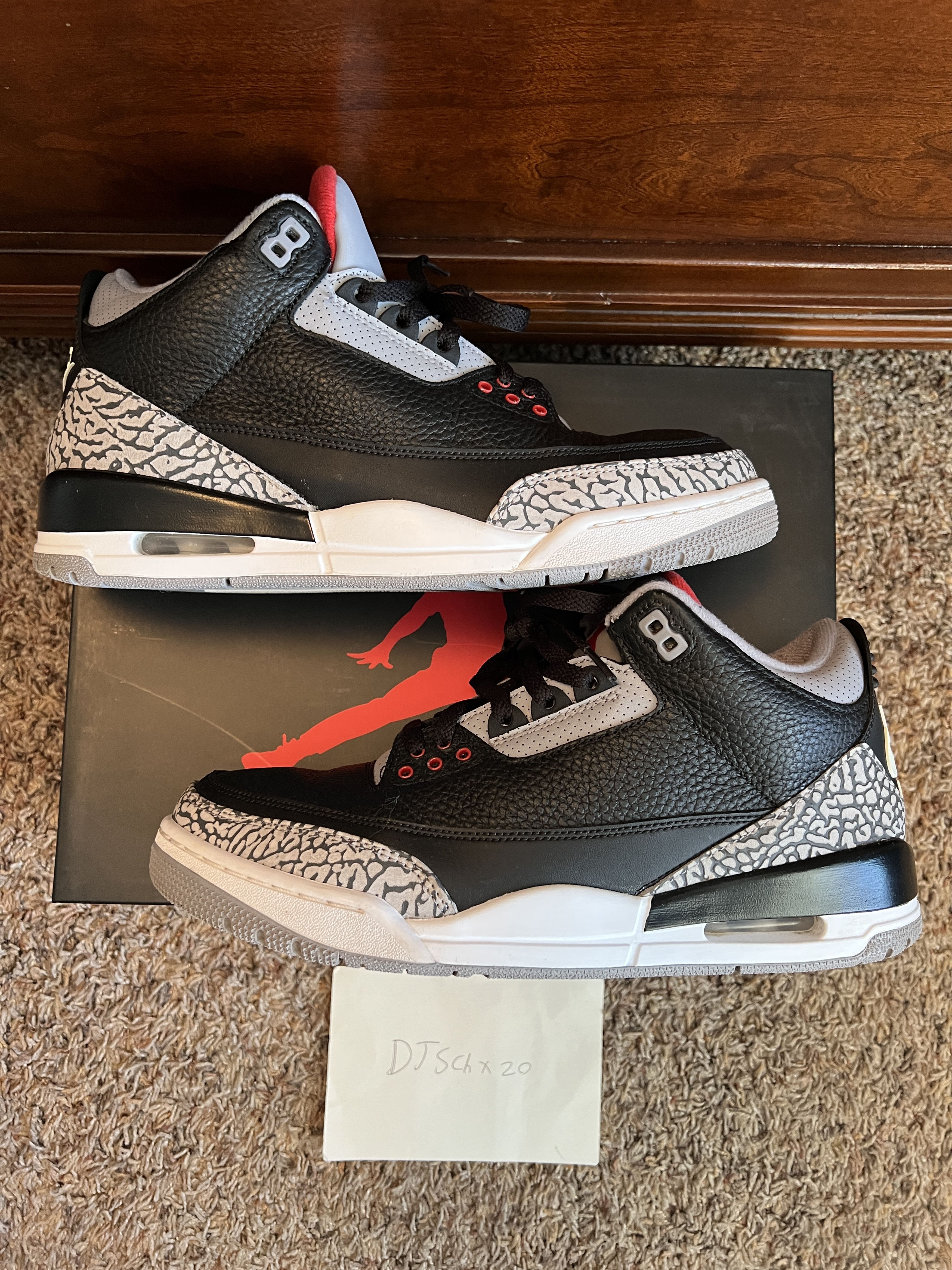 Jordan Brand Air Jordan 3 Retro "Black Cement" (2018) Size US 10.5 / EU 43-44 - 2 Thumbnail