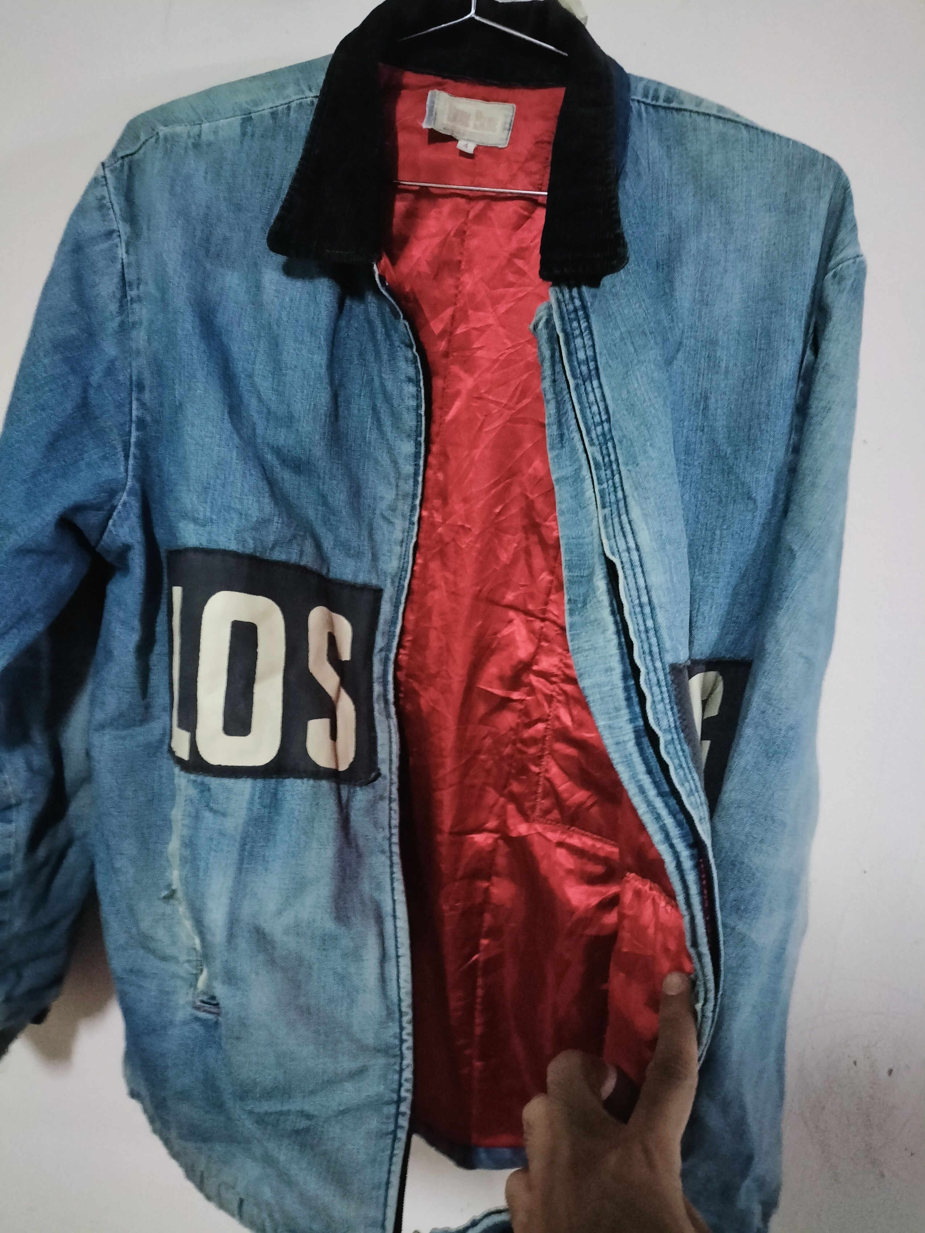 Blue Blue Japan Distressed Blue Blue Japan Los Angeles Denim Bomber Workwear Size US XL / EU 56 / 4 - 8 Thumbnail