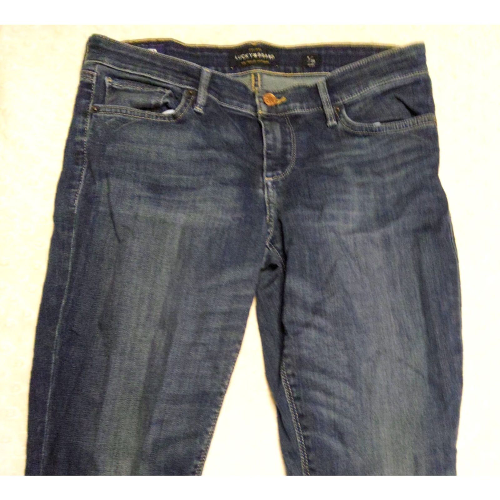 Lucky Brand LUCKY BRAND Orta Premium Ankle Jeans Women's 6/28 Denim Dark Blue 30/28 5-Pocket Regular Stretch Rise Mid 26" Zip Button USA 90s Theme Size 28" / US 6 / IT 42 - 4 Thumbnail
