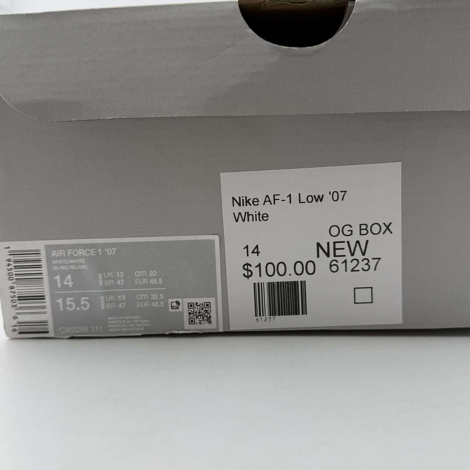 Nike Nike AF-1 Low '07 White OG Box Size US 14 / EU 47 - 8 Thumbnail