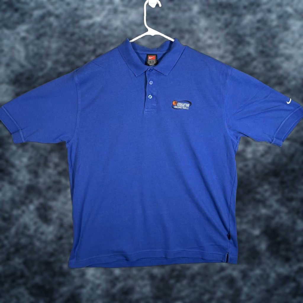 Nike Vintage Nike Dri-FIT Basketball Polo Shirt Men’s XL Blue Old School Athletic Training Size US XL / EU 56 / 4 - 1 Thumbnail