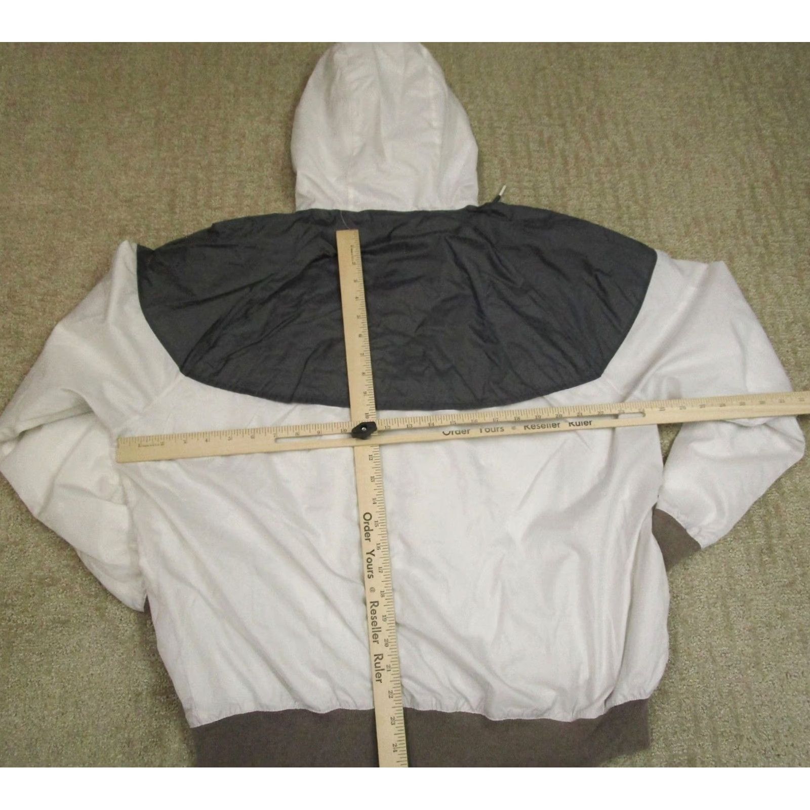 Nike Nike Jacket Men L White Gray Windbreaker Hooded Lightweight Logo Sports Casual Soccer USA Windbreaker Size US L / EU 52-54 / 3 - 6 Thumbnail