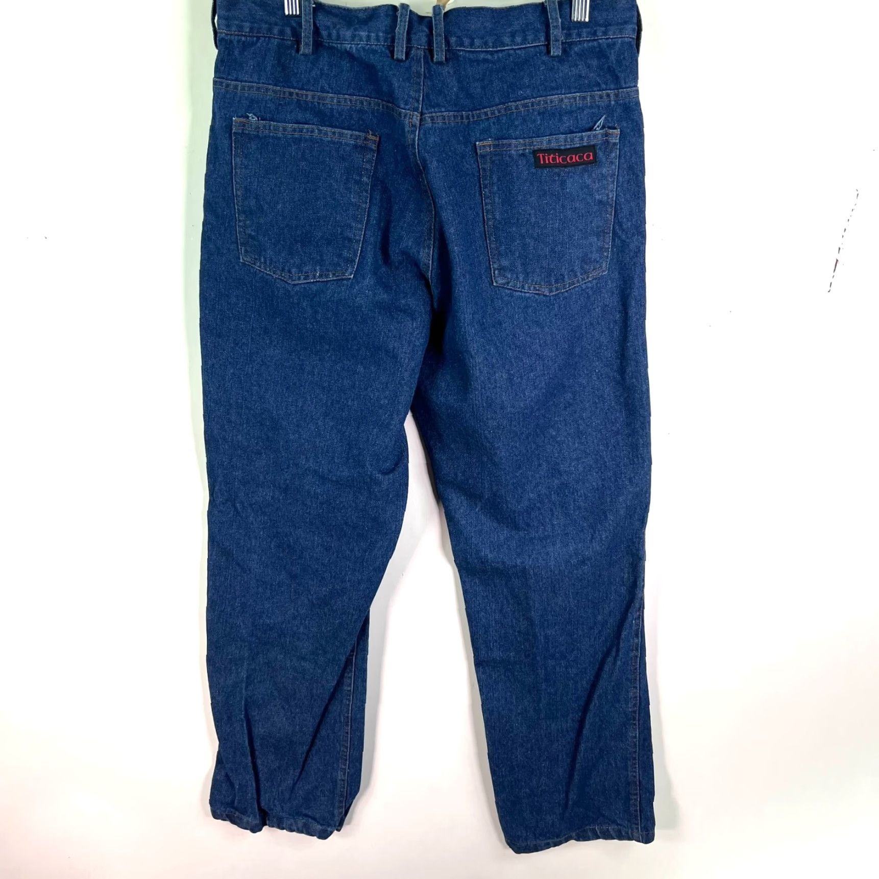 Vintage TITICACA FR Cat 2 Flame Resistant Blue Jeans Mens Size 34 X 31 Denim 5-Pocket Straight High Rise USA Cat Cowboy 90s Style Mens Size US 34 / EU 50 - 7 Thumbnail