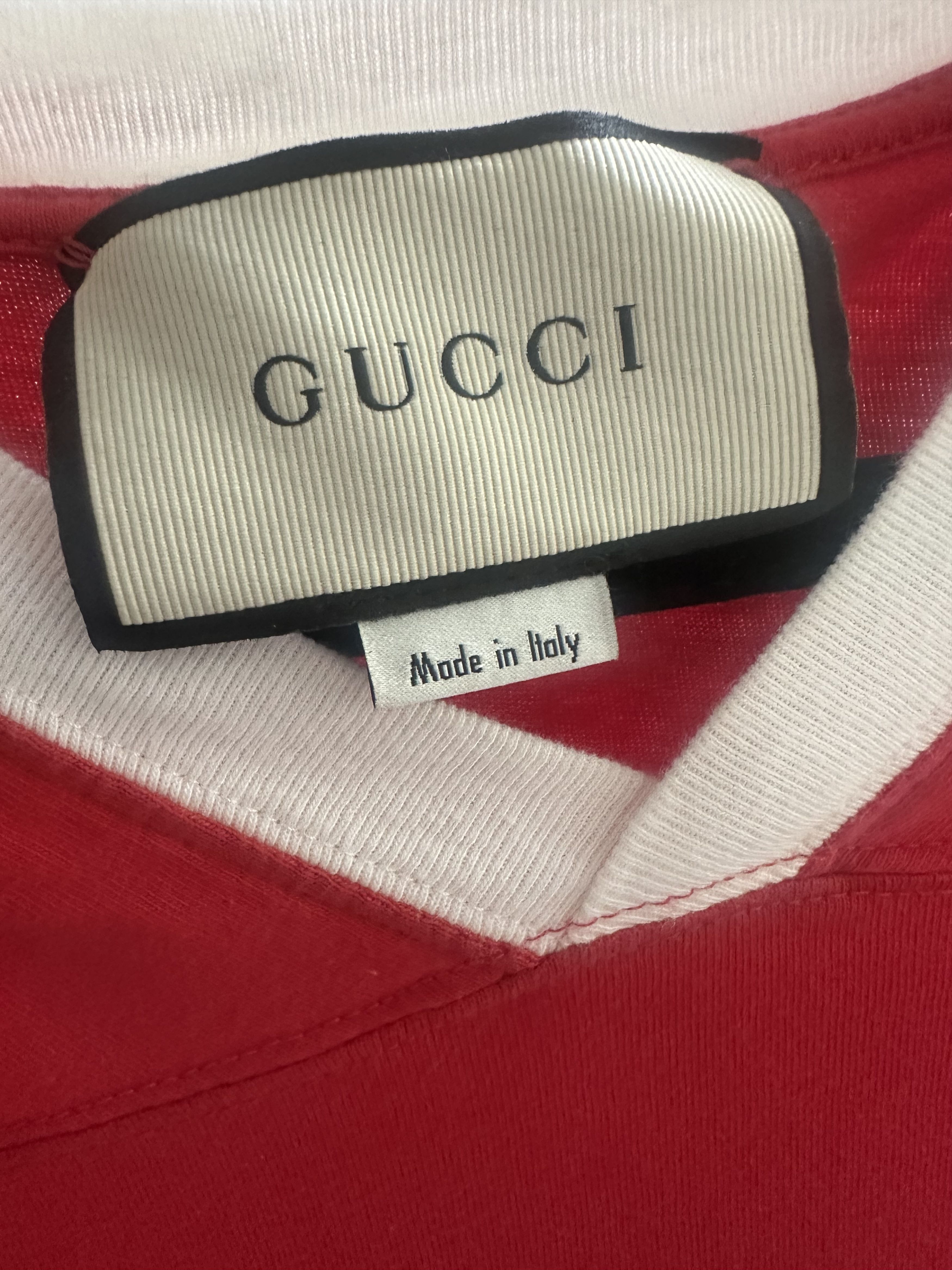 Gucci Gucci Stripe T-shirt With Embroidered Wolf Head Size US M / EU 48-50 / 2 - 8 Thumbnail