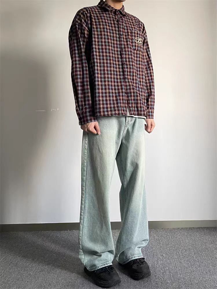 Japanese Brand × Jean Vintage washed high street loose fit straight leg jeans Size US 32 / EU 48 - 5 Thumbnail
