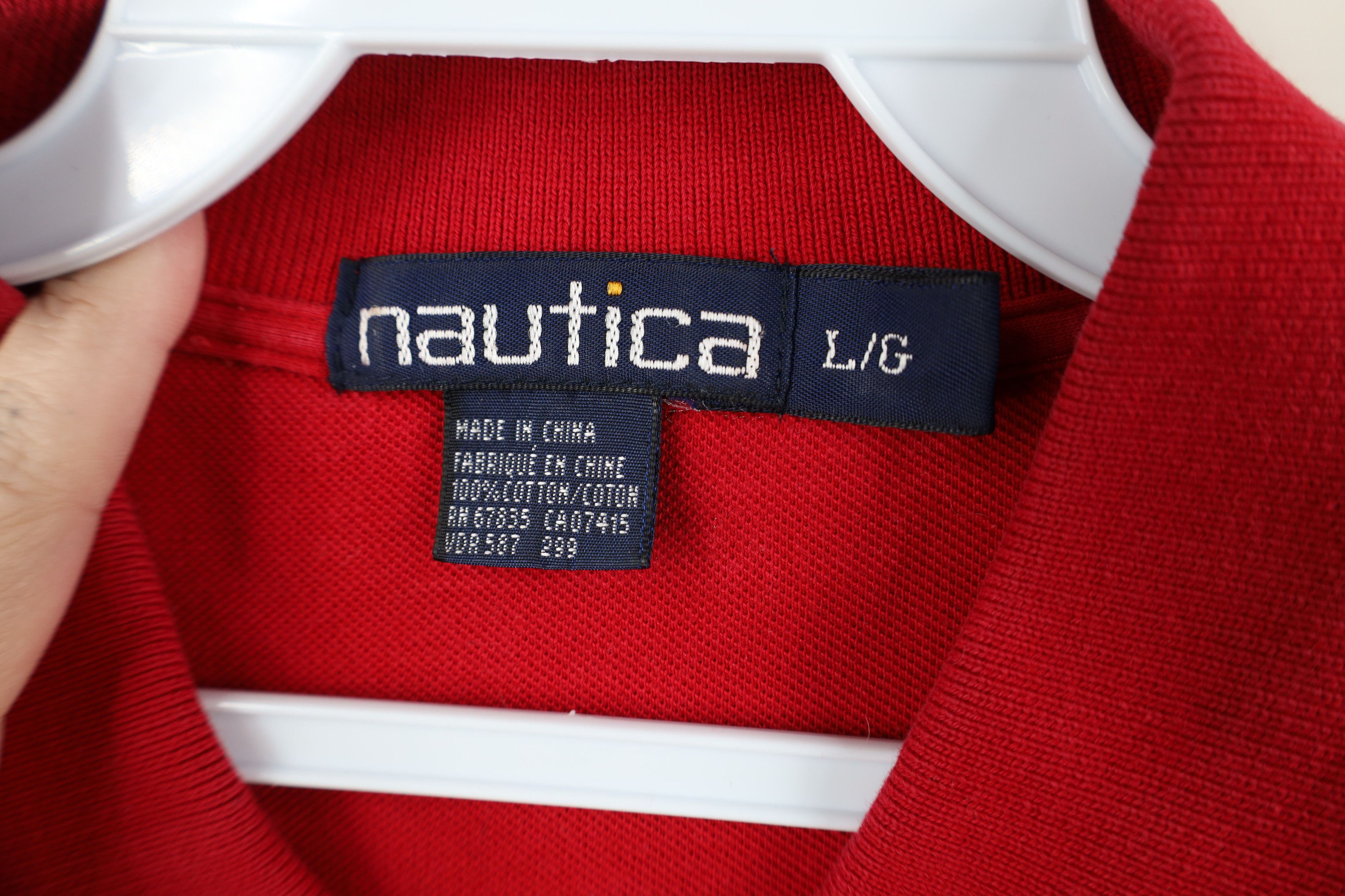 Nautica Vintage 90s Nautica Knit Collared Golf Polo Shirt Red Size US L / EU 52-54 / 3 - 9 Thumbnail