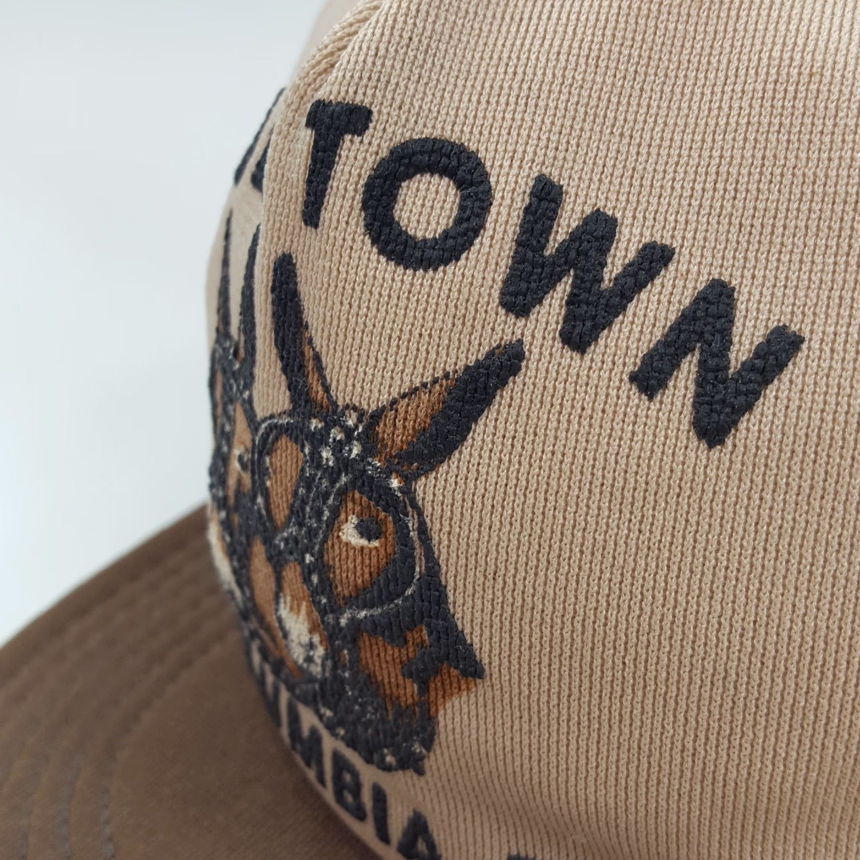 Vintage VINTAGE 80s Mule Town Tennessee Horse Trucker Hat Men Adjustable Brown USA Made Western Cap Retro Cowboy Workwear Size ONE SIZE - 5 Thumbnail