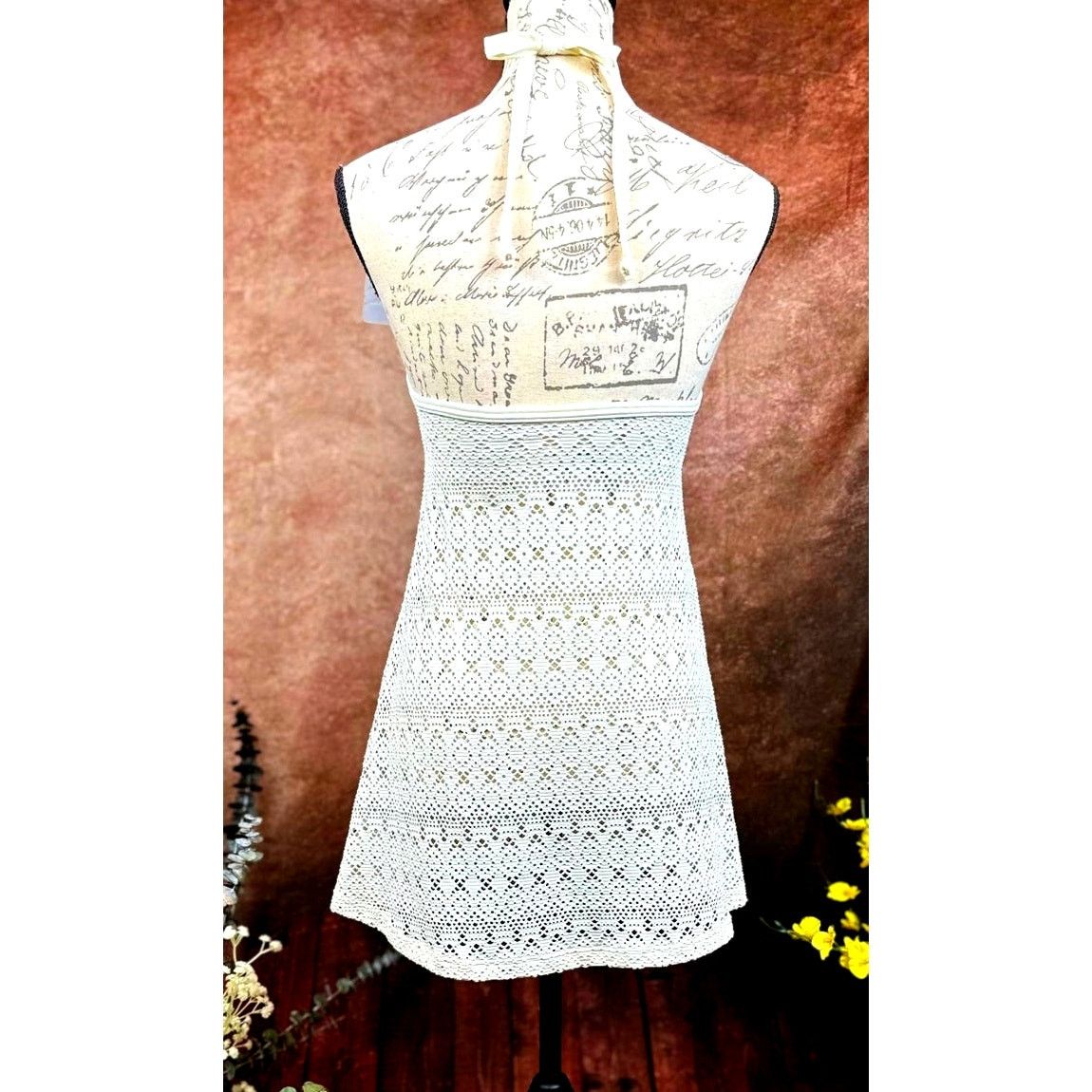 Other Arena Mesh Halter Neck Coverup - Cream - size M Size M / US 6-8 / IT 42-44 - 9 Thumbnail