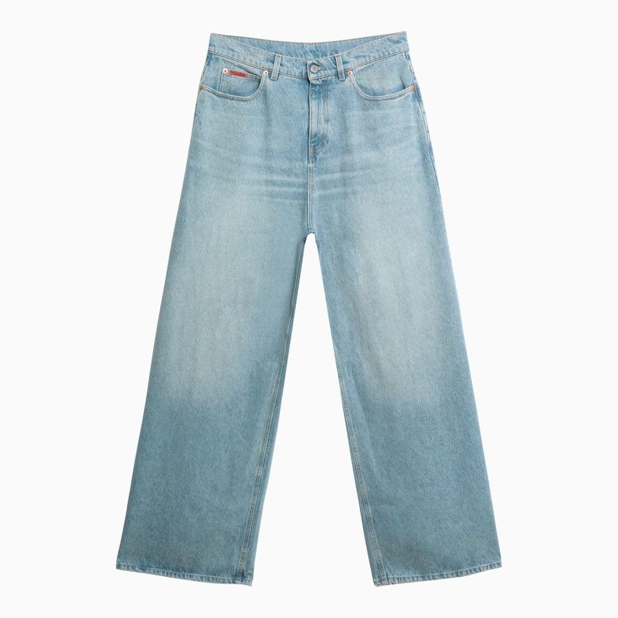 image of Martine Rose O1D2Blof0424 Denim Jeans In Light Blue, Men's (Size 32)