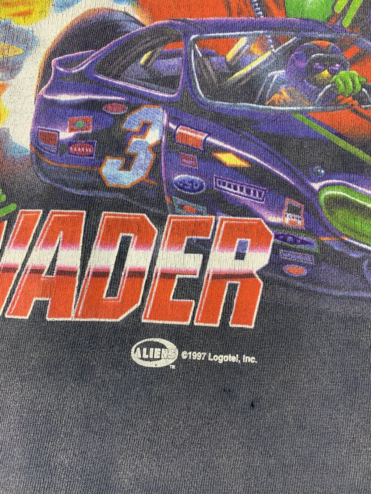 NASCAR 90s Alvin Alien 3 The Invader 1997 Logotel Nascar Racing Car Size US S / EU 44-46 / 1 - 4 Thumbnail