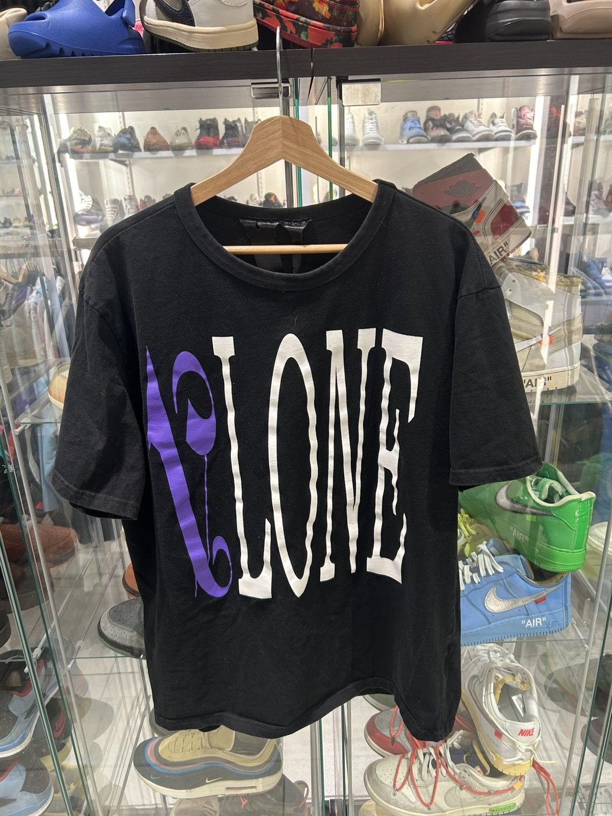 Palm Angels × Vlone VLONE X PALM ANGELS TEE Black Purple Size US L / EU 52-54 / 3 - 1 Thumbnail