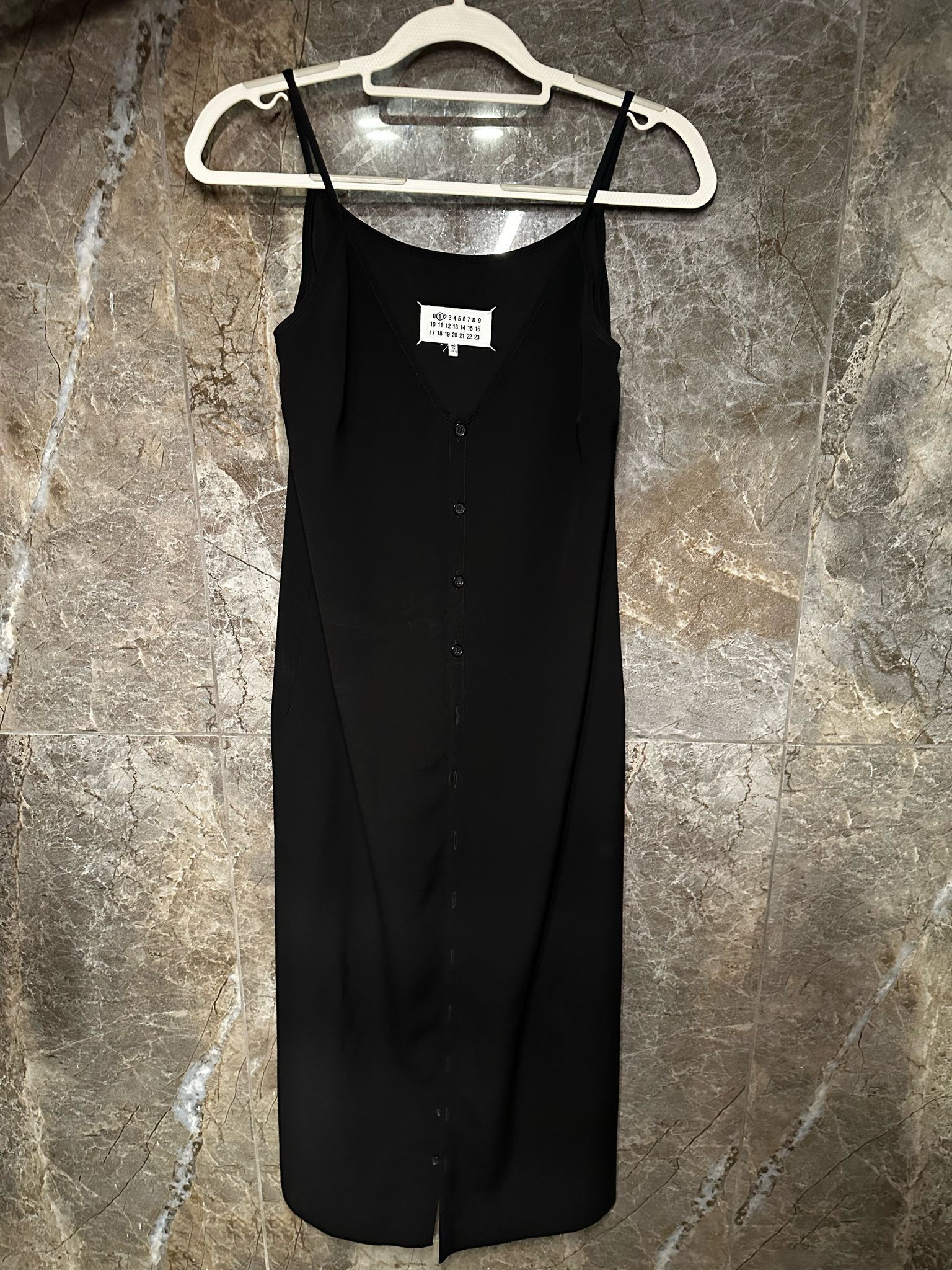 Maison Margiela Maison Margiela 01 Black Button-Front Slip Dress Size S / US 4 / IT 40 - 1 Thumbnail