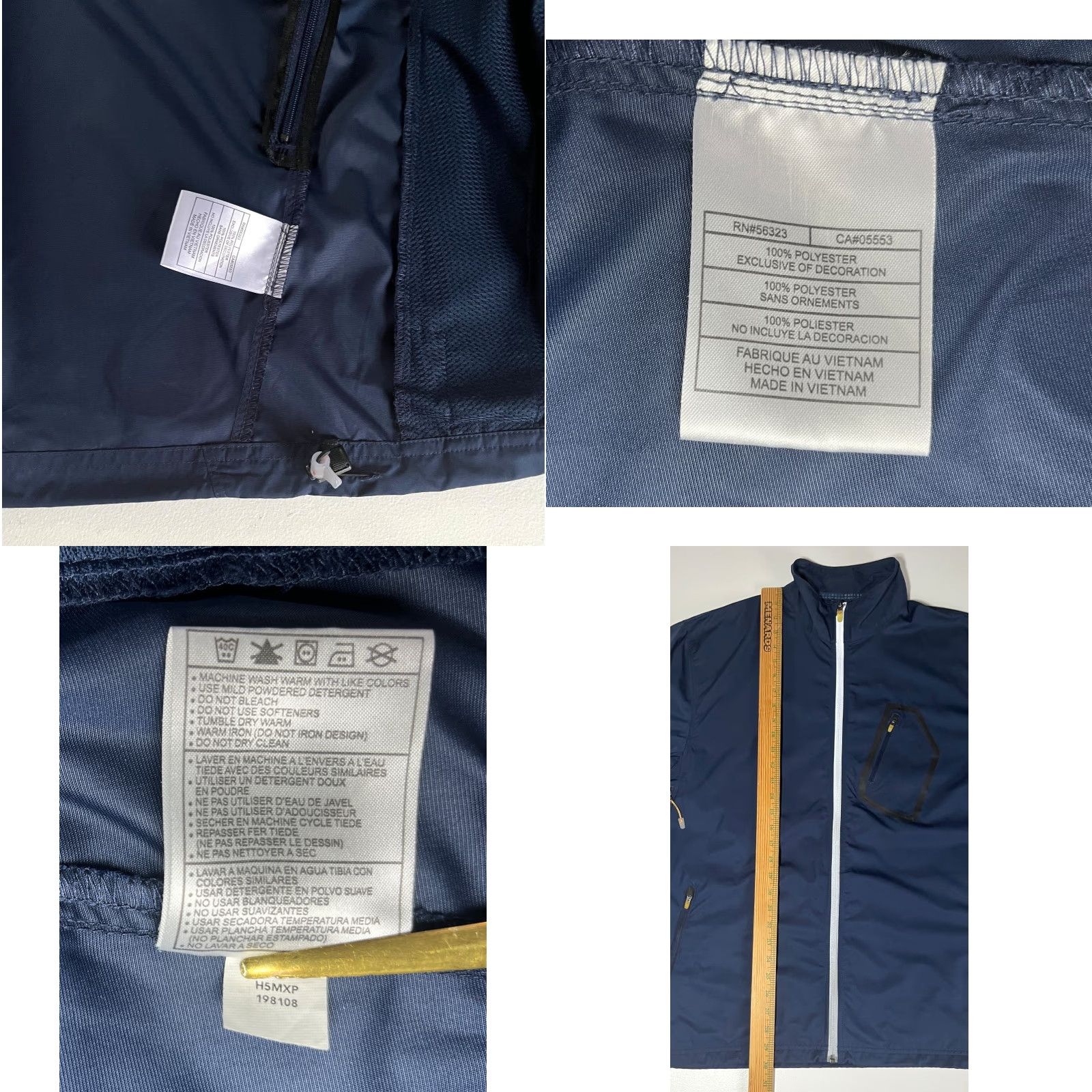 Nike VINTAGE Nike Men’s Clima-Fit Windbreaker Jacket XL Navy Zip Full-Size Wind-Resistant Pocketed Cross Training activewear Mens Size US XL / EU 56 / 4 - 9 Thumbnail