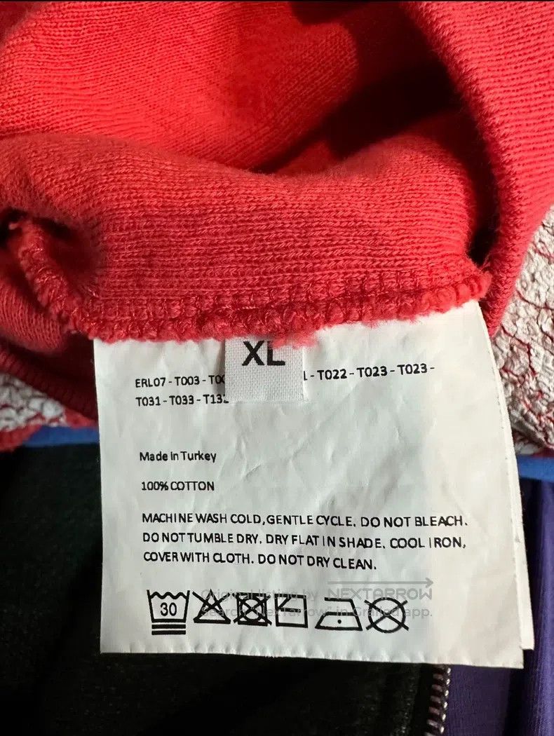 ERL ERL Star Flag Cracked Pattern Hooded Sweatshirt Size US L / EU 52-54 / 3 - 5 Thumbnail
