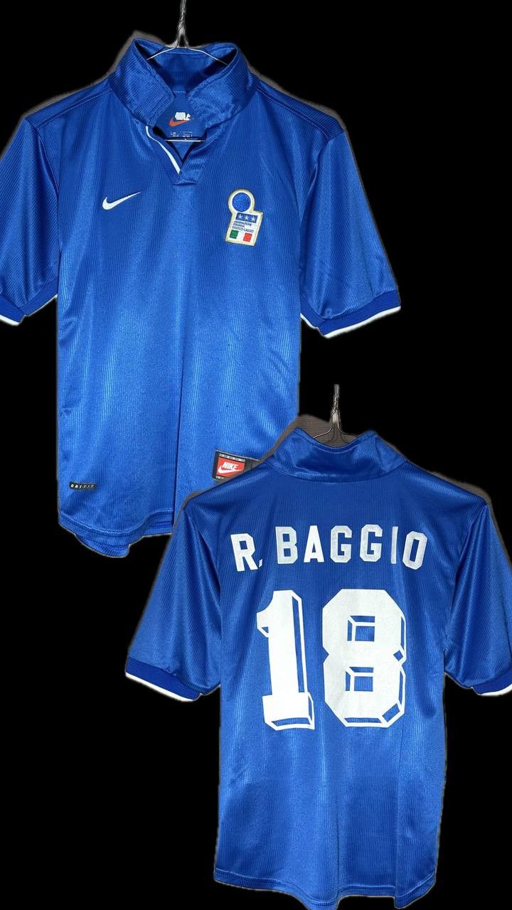 Nike ITALY 1998 Home BAGGIO Nike Football Jersey Shirt Young L Size US XS / EU 42 / 0 - 1 Thumbnail