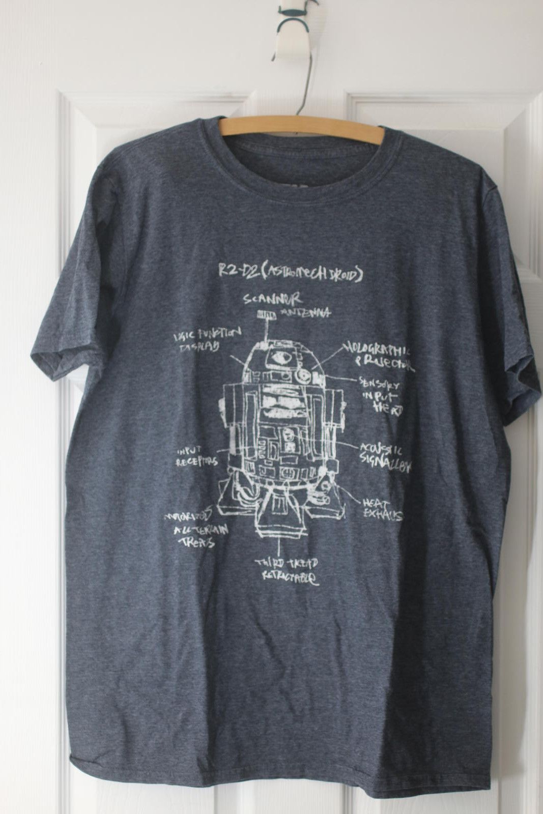 Unknown London Grey/Blue R2-D2 Star Wars Graphic T-Shirt Size: Large Size ONE SIZE - 1 Thumbnail