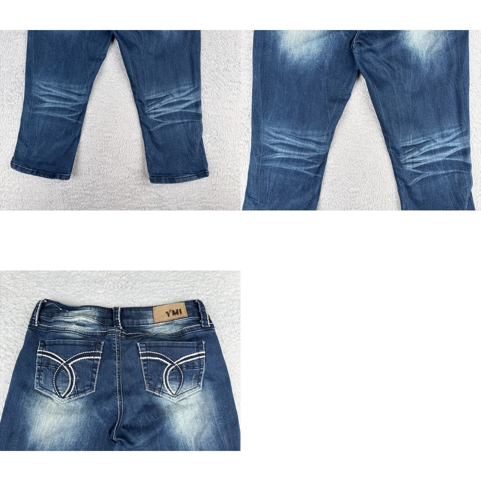 Vintage N62 Jeans Womens Capri Denim Distressed Low Rise 28x22 Blue Cotton Blend 4 YMI Womens Jeans Capris Distressed 5-Pocket Size 27" / US 4 / IT 40 - 10 Thumbnail