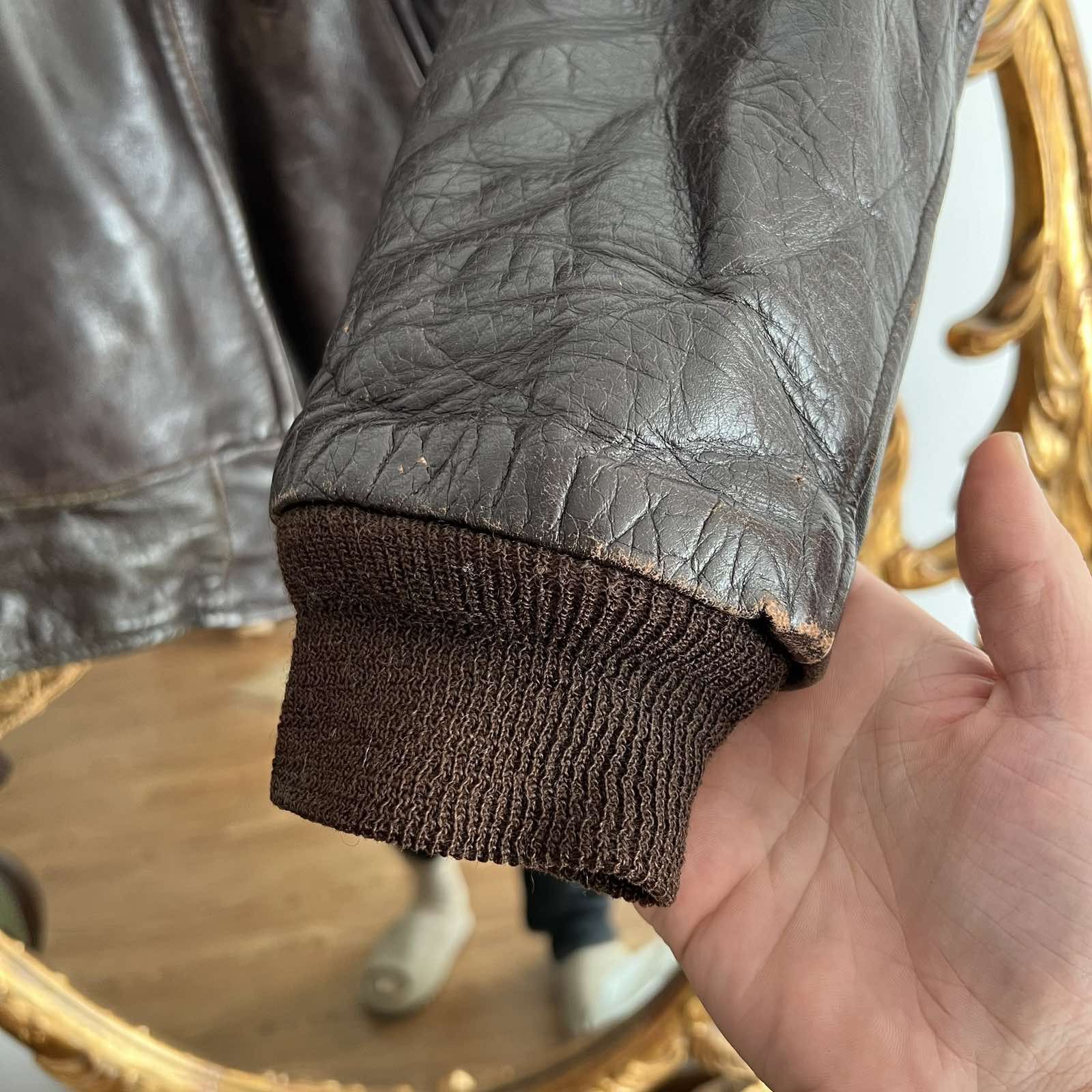 Vintage Vintage like 40s B-2 leather flying jacket ww2 Size US M / EU 48-50 / 2 - 6 Thumbnail