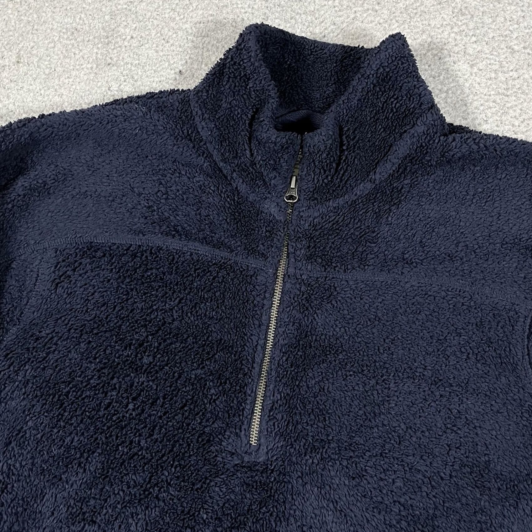 Vintage LL Bean Jacket Mens L Blue Sherpa Deep Pile Fleece 1/4 Zip Pullover Hiking Retro Size US L / EU 52-54 / 3 - 7 Thumbnail