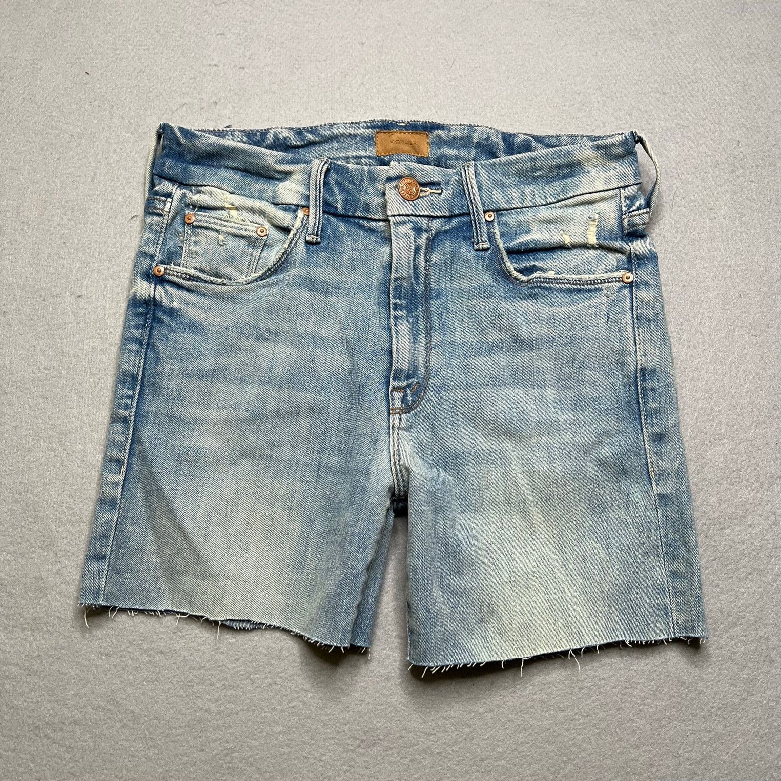 MOTHER MOTHER The Looker Ankle Step Fray Denim Shorts Women’s 26 Size 26" / US 2 / IT 38 - 12 Thumbnail