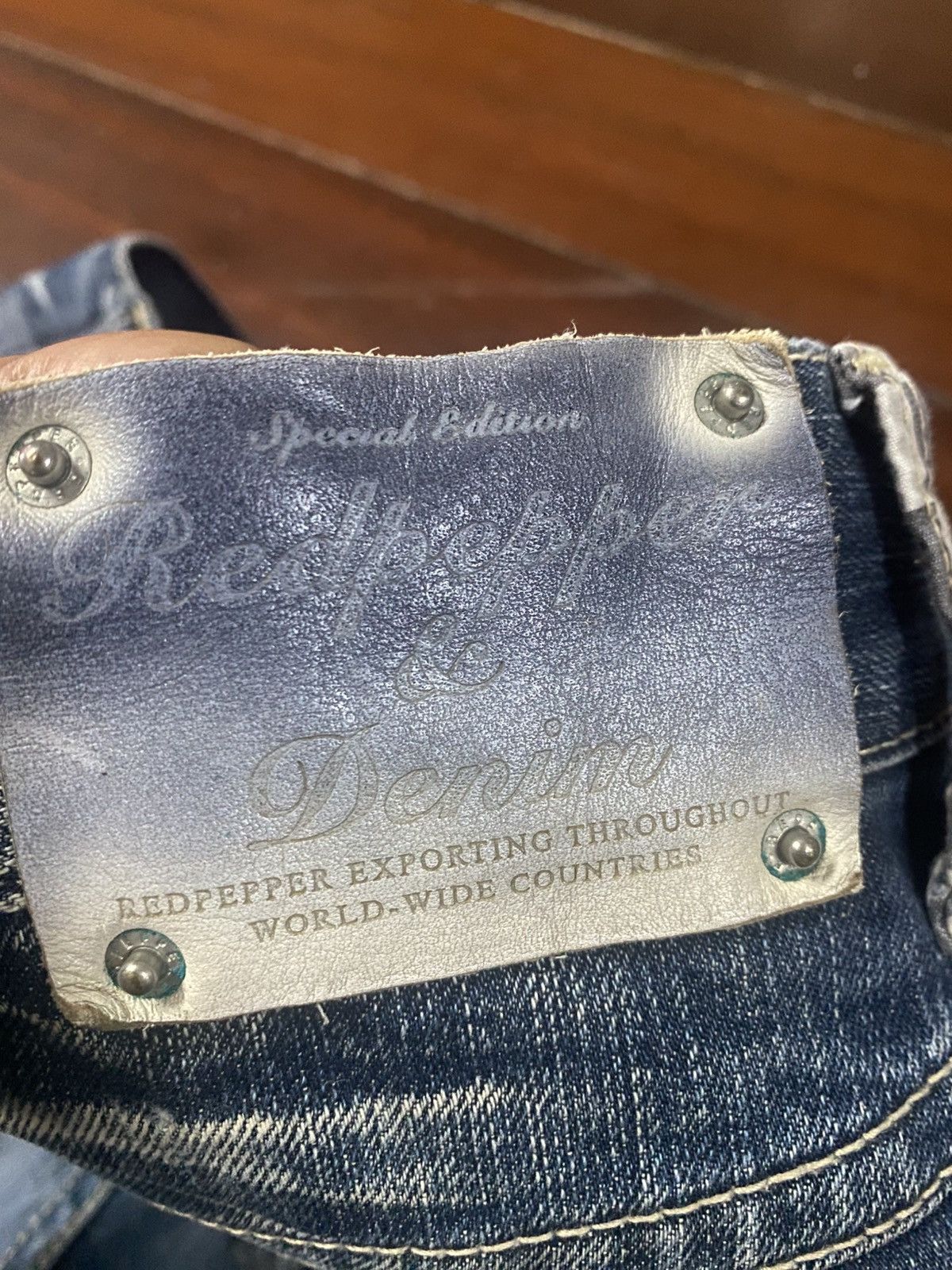 If Six Was Nine Flare Red Papper If six Was Nine Style Buckle Back Denim ☠️🎌 Size US 34 / EU 50 - 17 Thumbnail