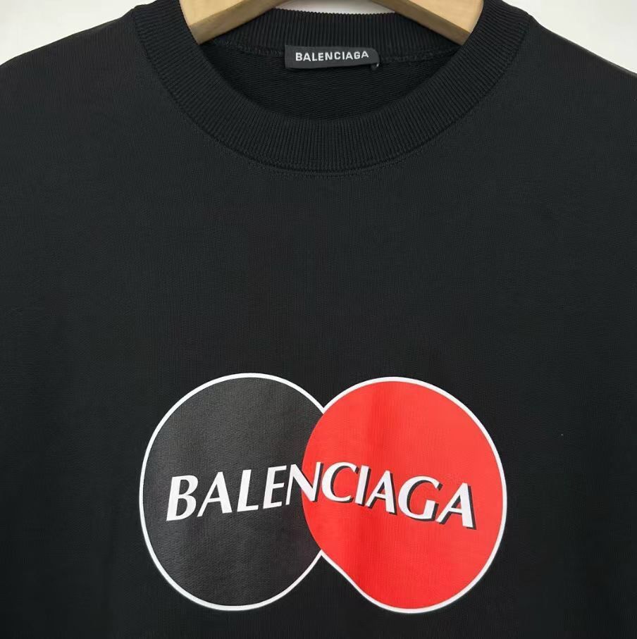 Balenciaga BALENCIAGA Mastercard logo printed round neck 2412-Nextarrow Size US S / EU 44-46 / 1 - 3 Thumbnail