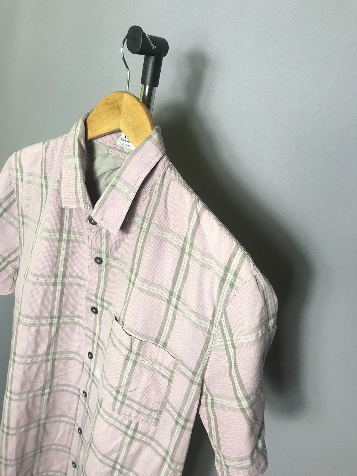 Vintage C.P. Company plaid mens shirt button pink short sleeve Size US L / EU 52-54 / 3 - 4 Thumbnail