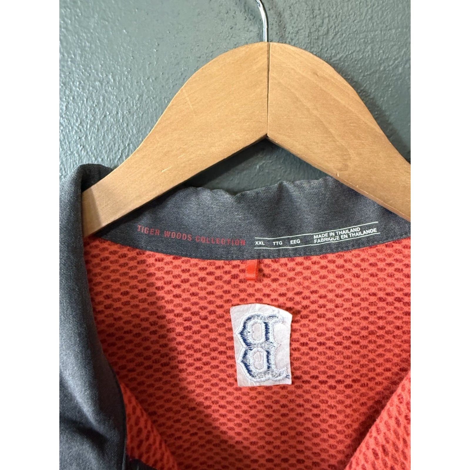 Nike Nike Mens Sweatshirt 2XL Red Tiger Woods Collection 1/4 Button Up Pullover Long Sleeve Red Sox Pattern Solid Size US XXL / EU 58 / 5 - 3 Thumbnail