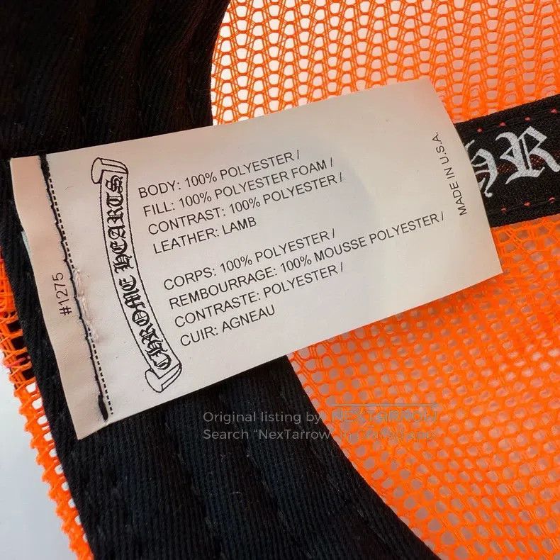 Chrome Hearts CHROME HEARTS Size OS Orange three-cross cap Size ONE SIZE - 3 Thumbnail