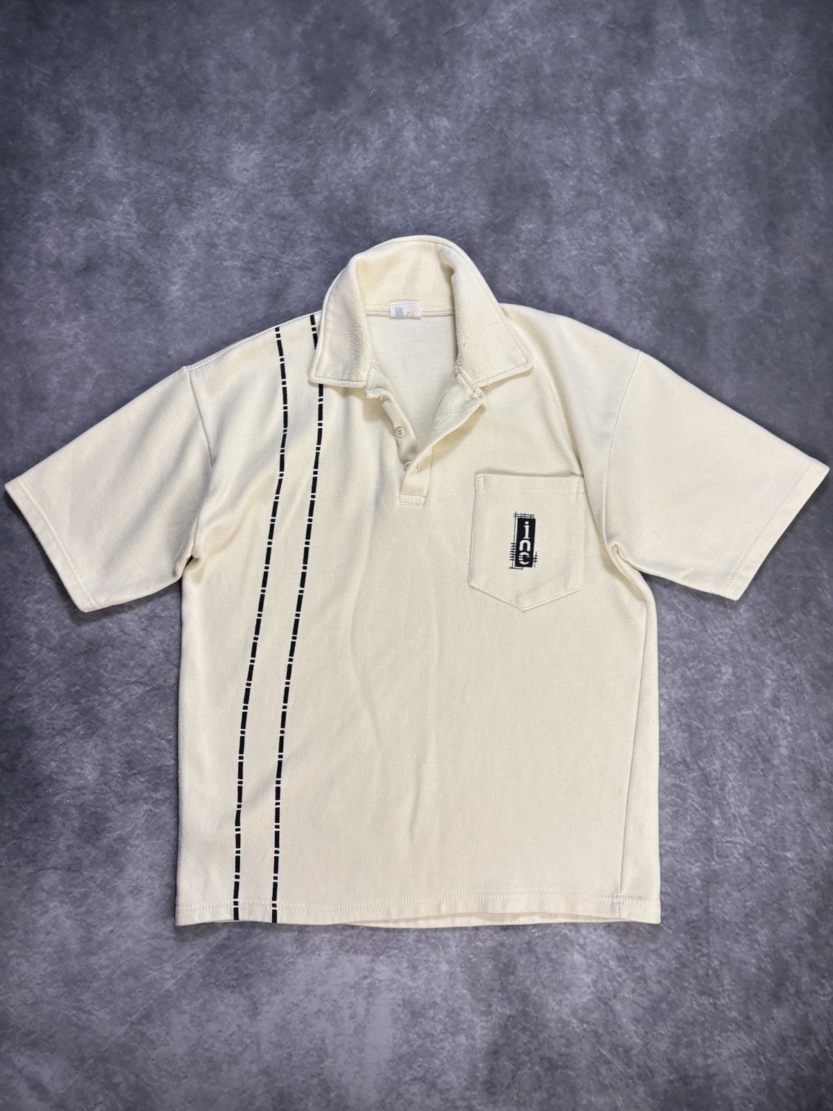 MLB × Vintage Vintage Polo Shirt 1990s MLB Inc. ShortSleeve Cream Pullover Size US M / EU 48-50 / 2 - 2 Thumbnail
