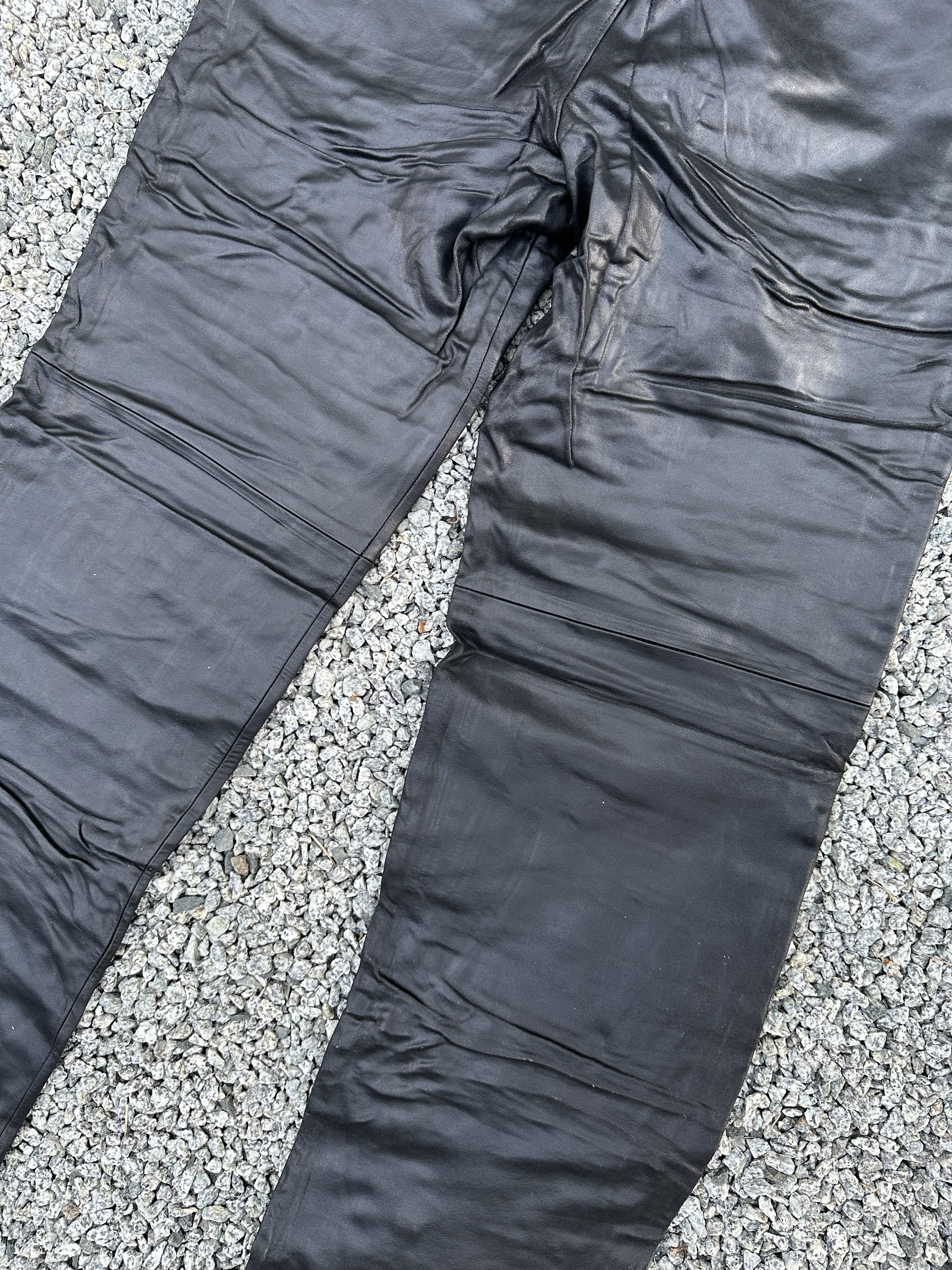 Yoshiyuki Konishi Japanese Brand Ficce Yoshiyuki Konishi Leather Biker Pants Size US 32 / EU 48 - 15 Thumbnail