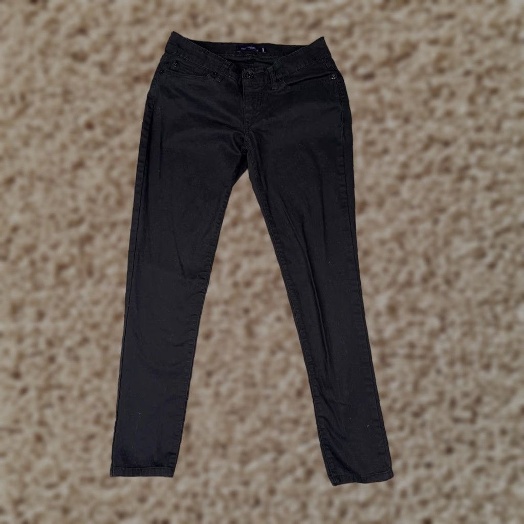 Levi's Levis 535 Legging Jeans Womens 28 Black Low Rise Stretch Denim Jegging 28x28 Size 28" / US 6 / IT 42 - 1 Thumbnail
