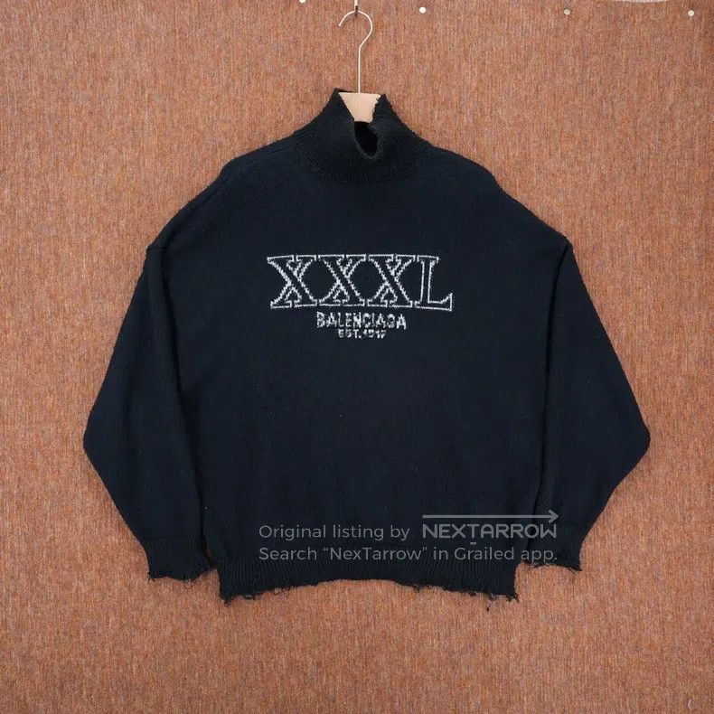 Balenciaga Balenciaga High-Neck Sweater Size US S / EU 44-46 / 1 - 1 Thumbnail