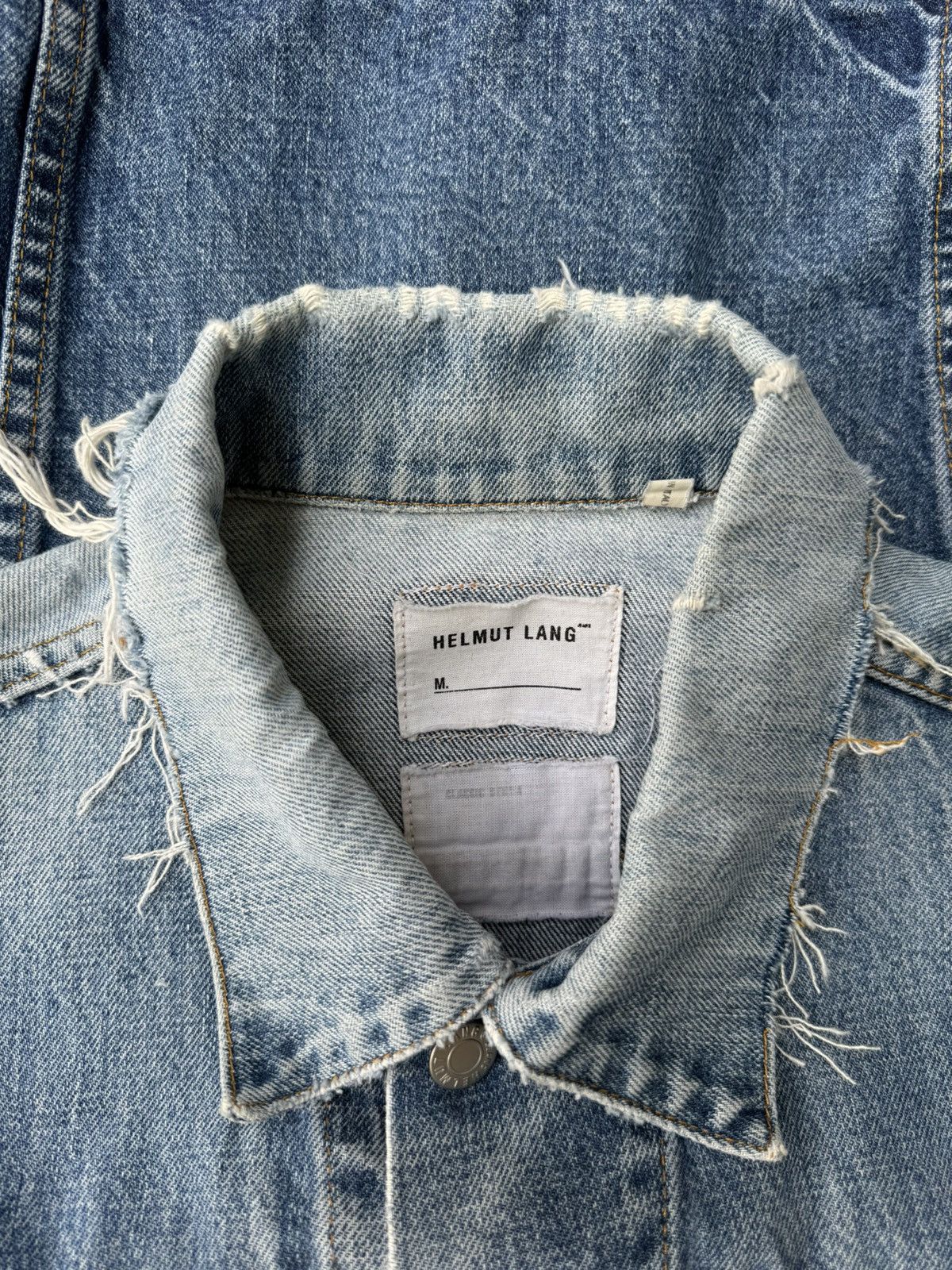 Helmut Lang Helmut Lang 1999 Type III Thrashed Blue Trucker Jacket Size US S / EU 44-46 / 1 - 2 Thumbnail