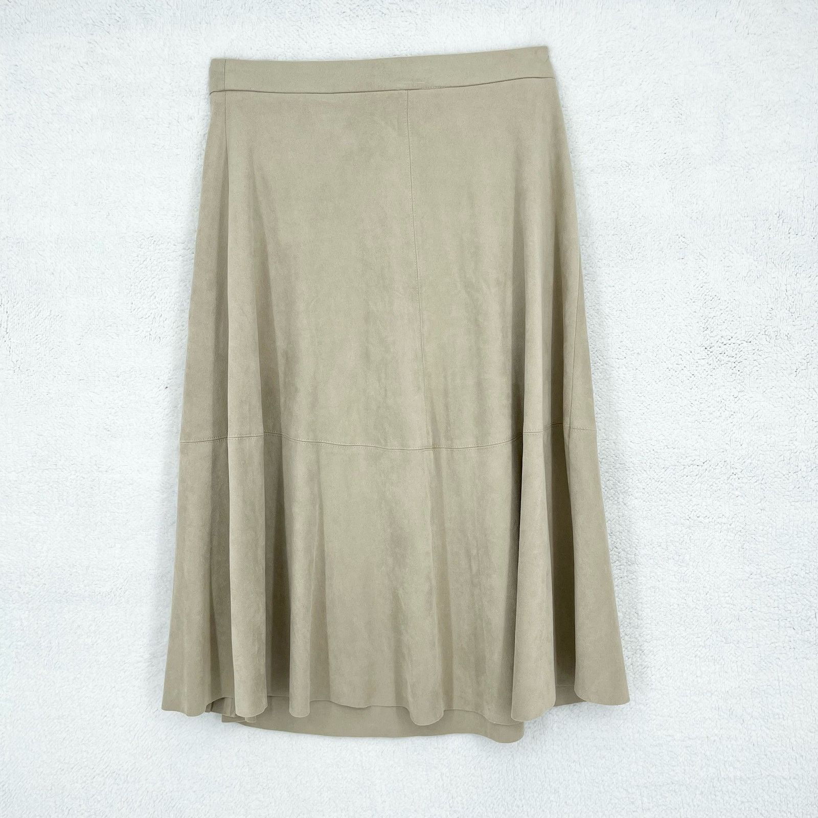 Zara Zara Basic Tan Faux Suede Midi Business Button Size Small Size 27" / US 4 / IT 40 - 5 Thumbnail