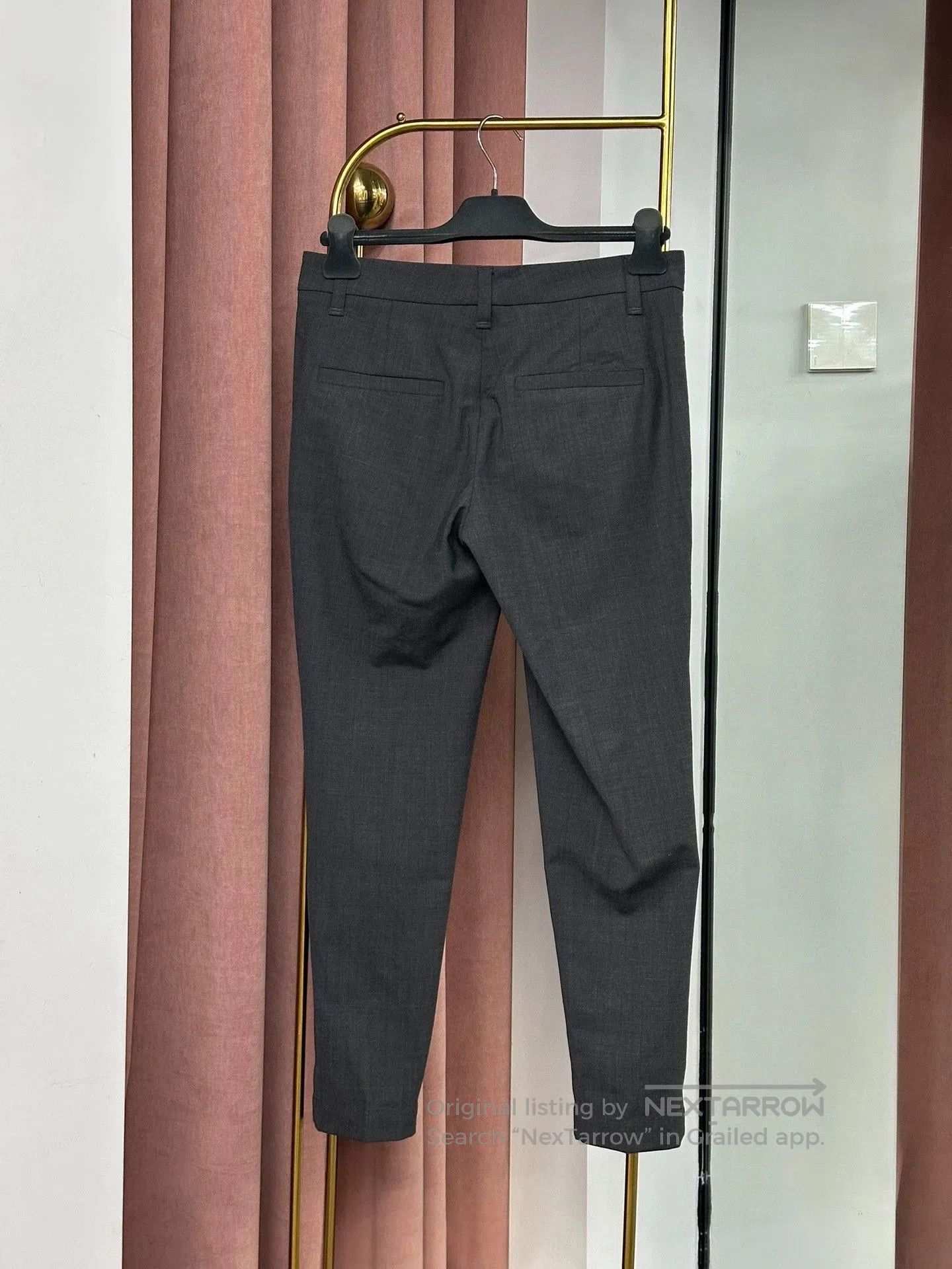 Brunello Cucinelli Brunello Cucinelli Gray Beaded Side Trousers. Size US 40 / EU 56 - 3 Thumbnail