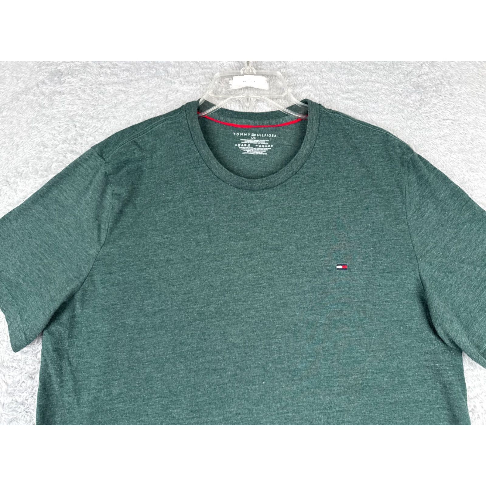 Tommy Hilfiger Tommy Hilfiger Shirt Adult Large Green Short Sleeve Crew Neck Cotton Blend Logo Size US L / EU 52-54 / 3 - 4 Thumbnail