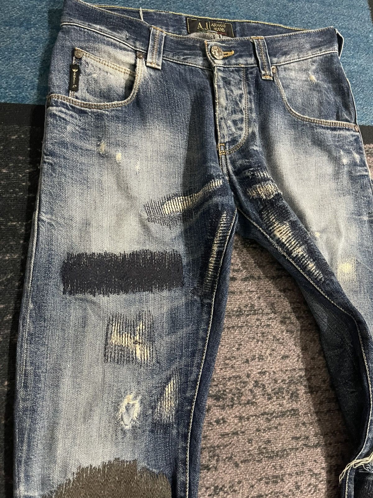 Armani Armani Jeans Distressed Denim Size US 29 - 4 Thumbnail