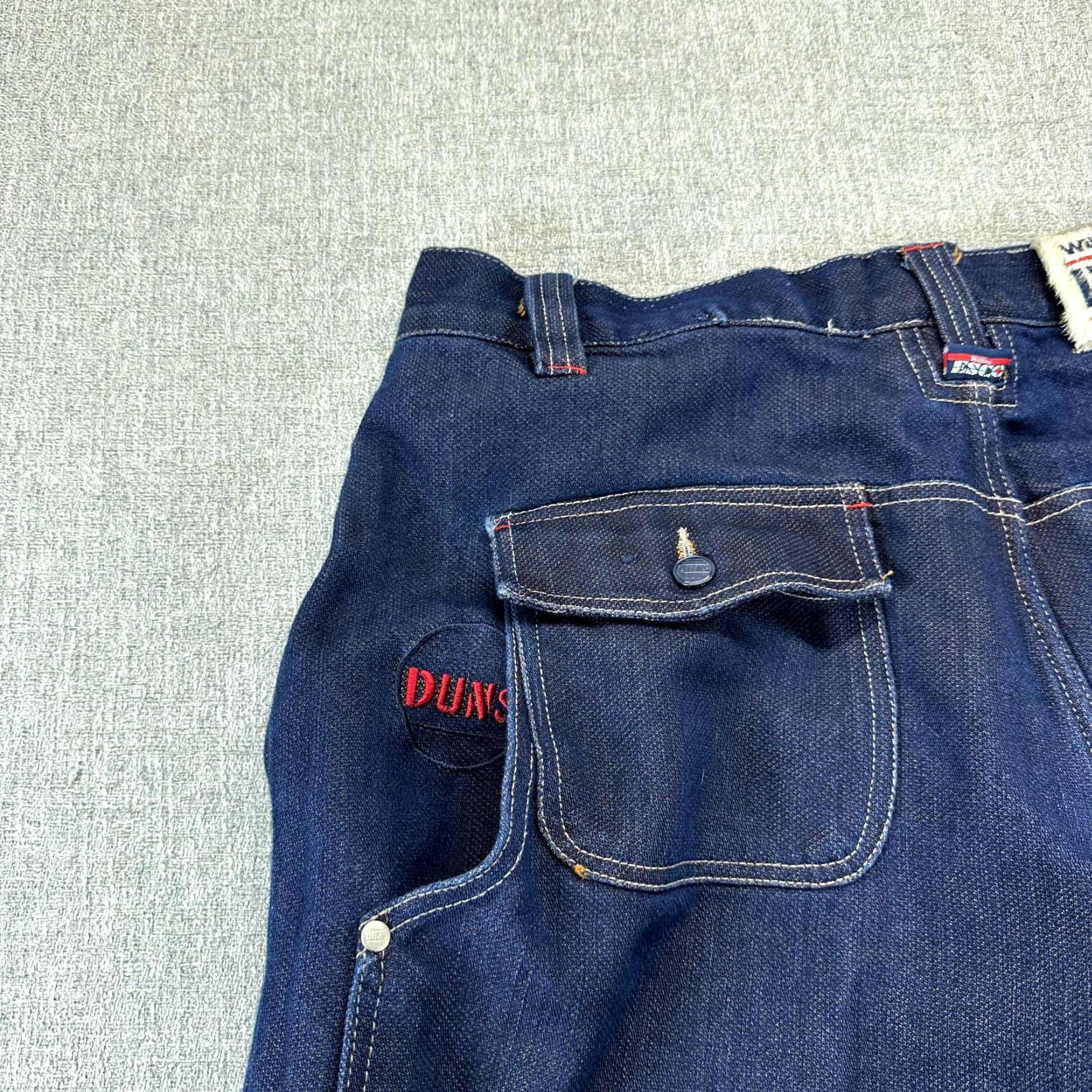 VINTAGE Willie Esco Jeans Mens 38x32 Blue Straight Baggy 