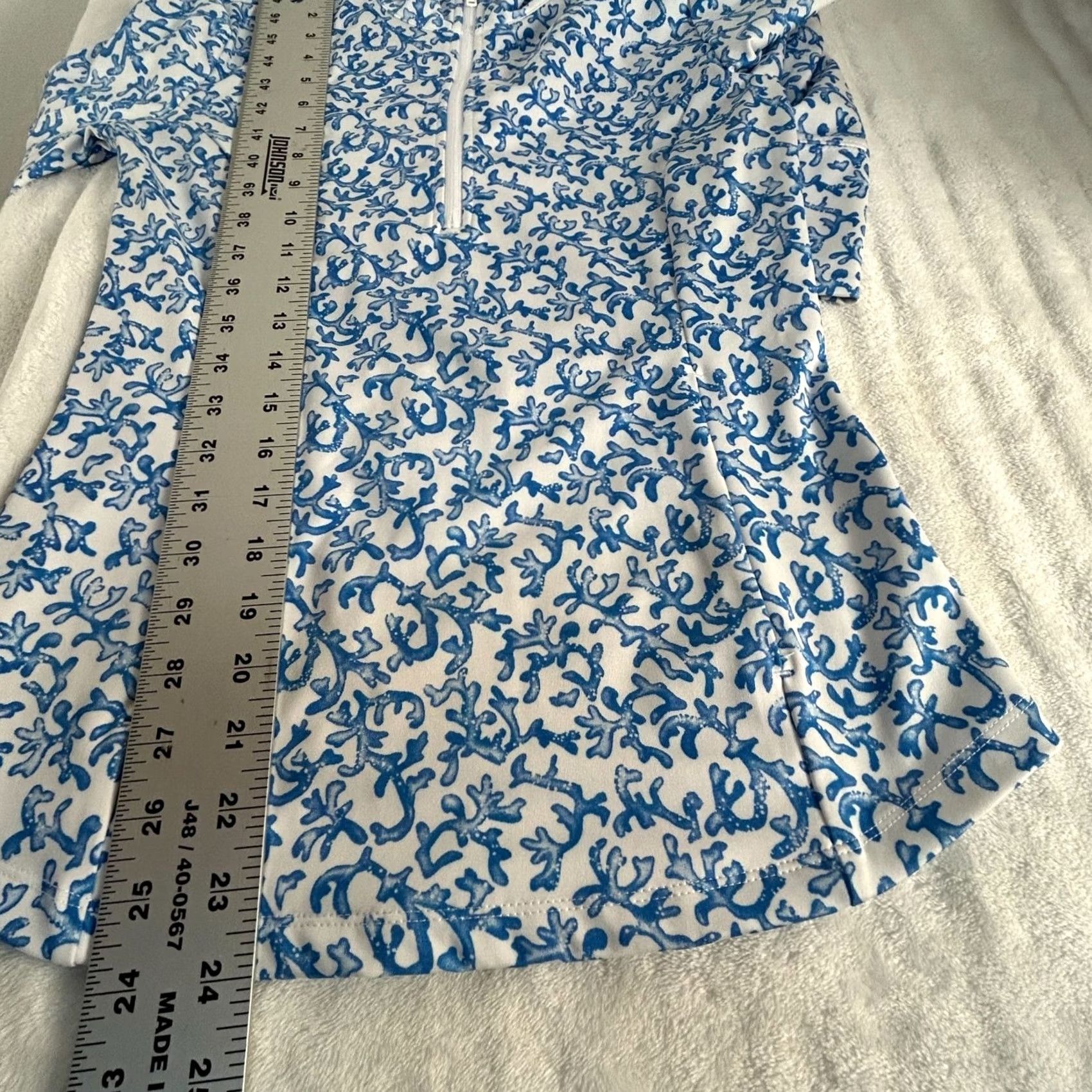 Tommy Bahama Tommy Bahama Womens Golf & Tennis Long Sleeve Active Shirt XS White Blue Printed Size XS / US 0-2 / IT 36-38 - 7 Thumbnail
