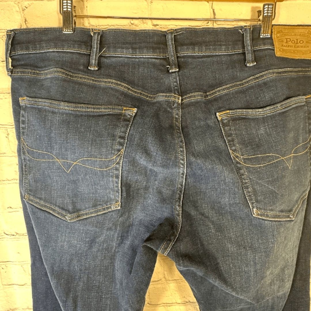 Polo Ralph Lauren VINTAGE Polo Ralph Lauren Jeans Mens 38Tx36 Blue The Hampton Relaxed Straight Dark Wash Jeans Mens 38 Tx 36 Blue Straight Mens Size US M / EU 48-50 / 2 - 6 Thumbnail