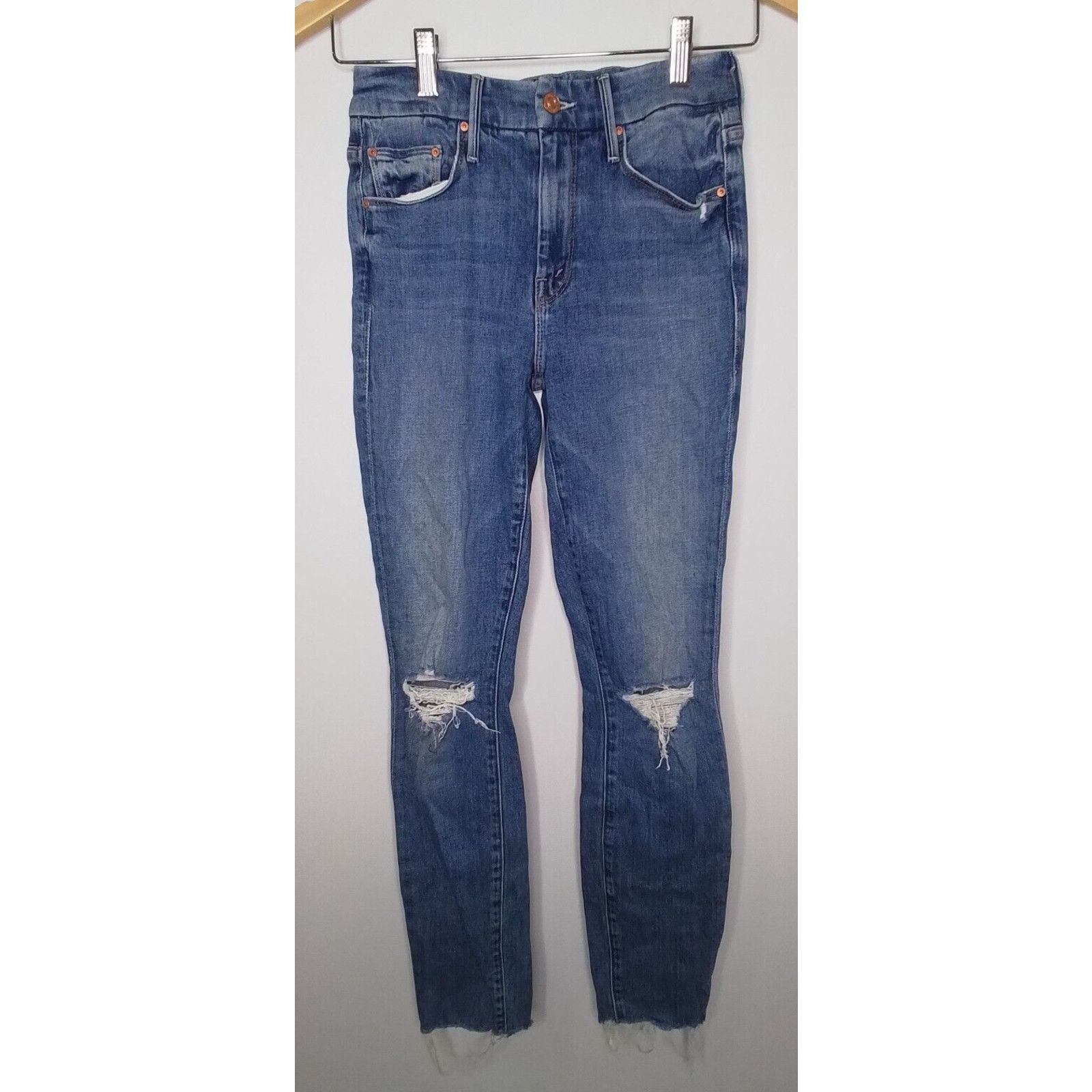 MOTHER Mother Jeans Women's 24 The Looker Ankle Fray Size 24" / US 00 / IT 34 - 2 Thumbnail
